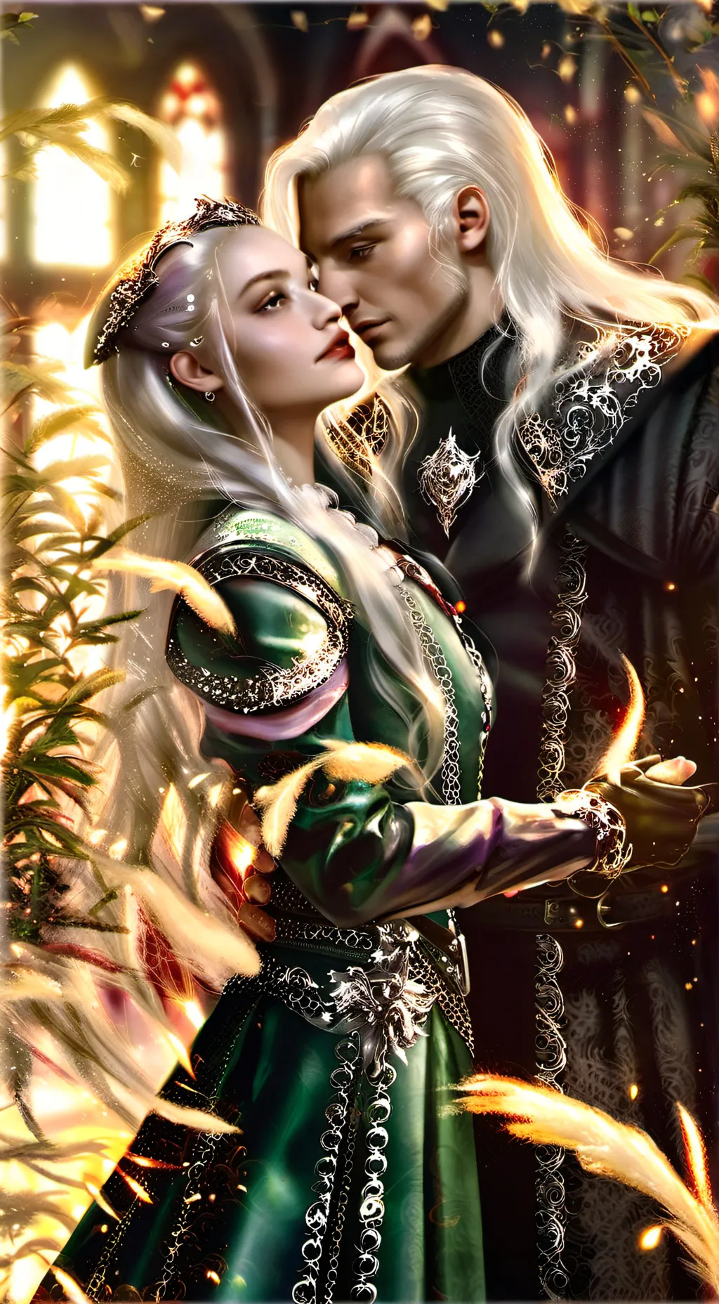 ai character: Lucius x Narcissa  background