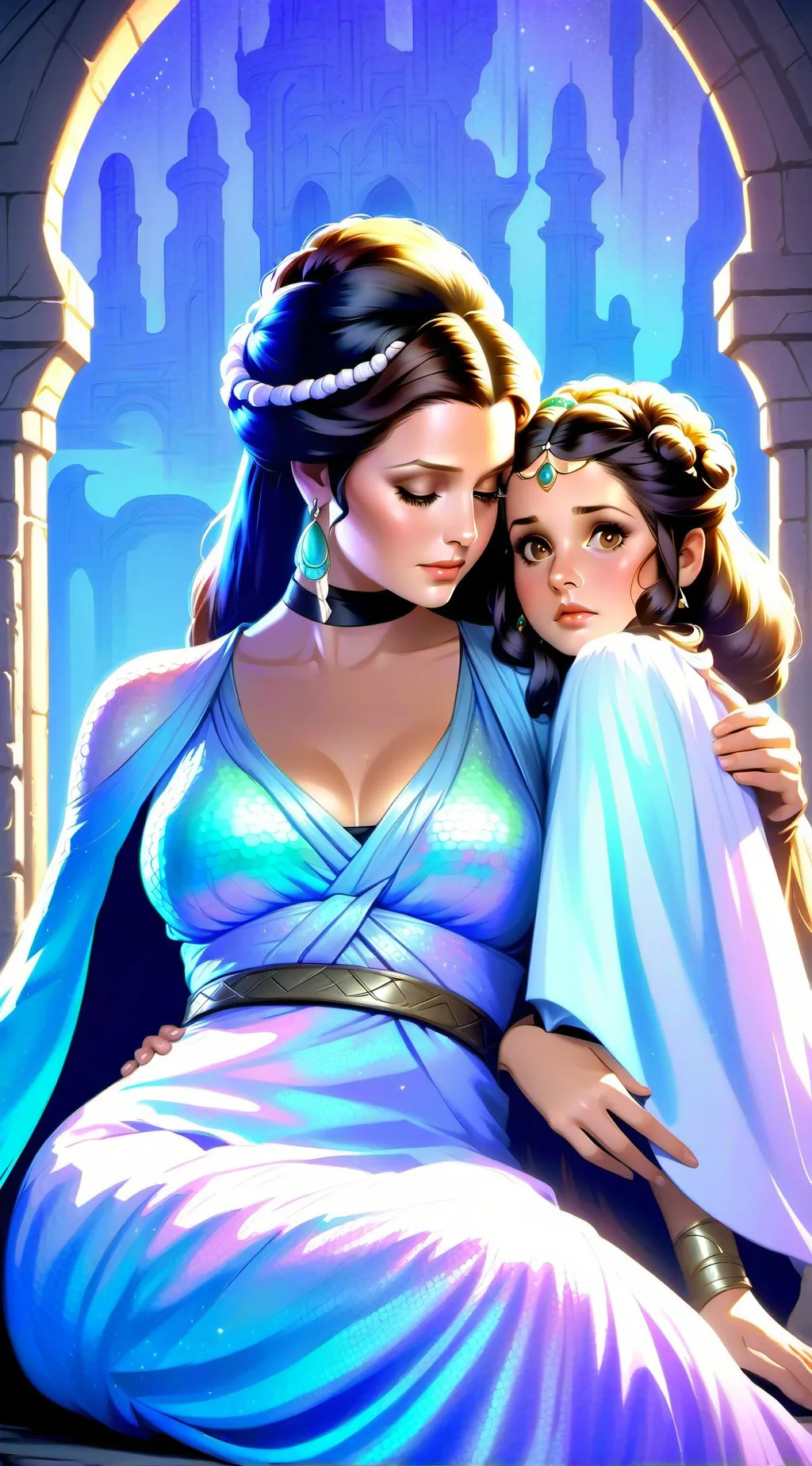 ai character: princess leia orga background