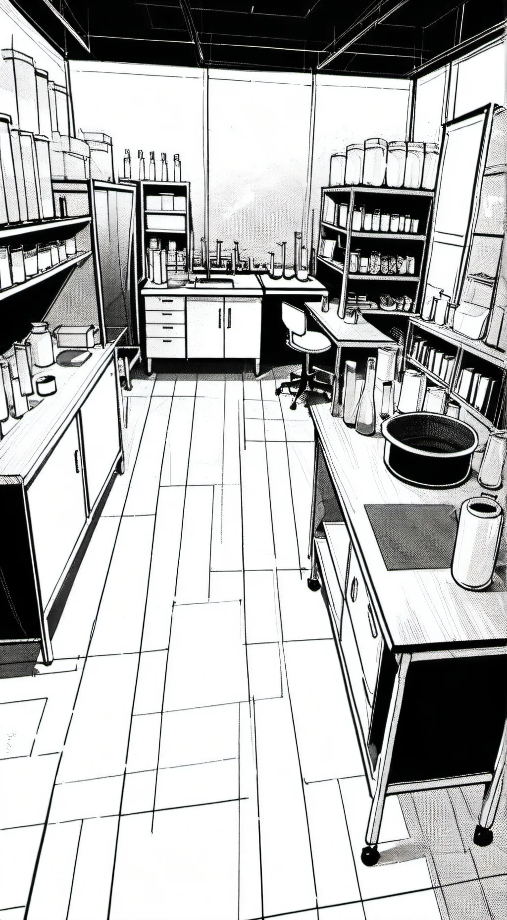 ai character: Laboratory Au background