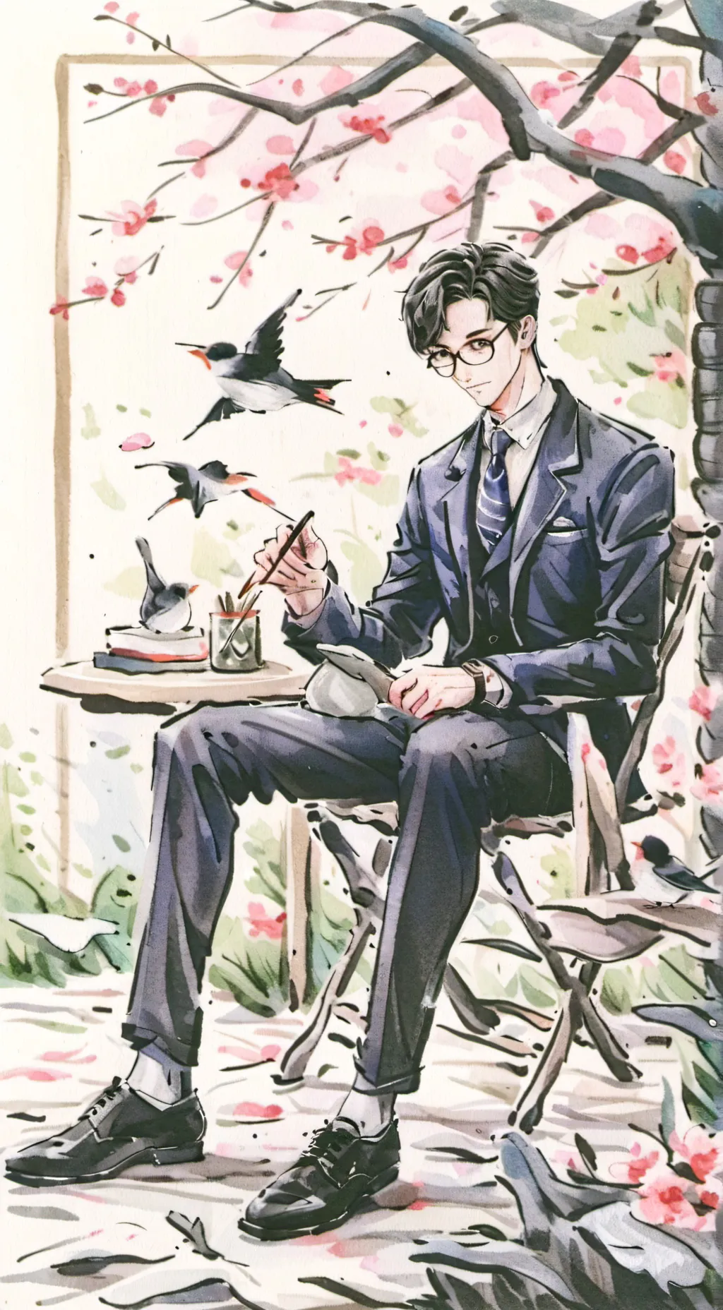 ai character: Ethan Grey background