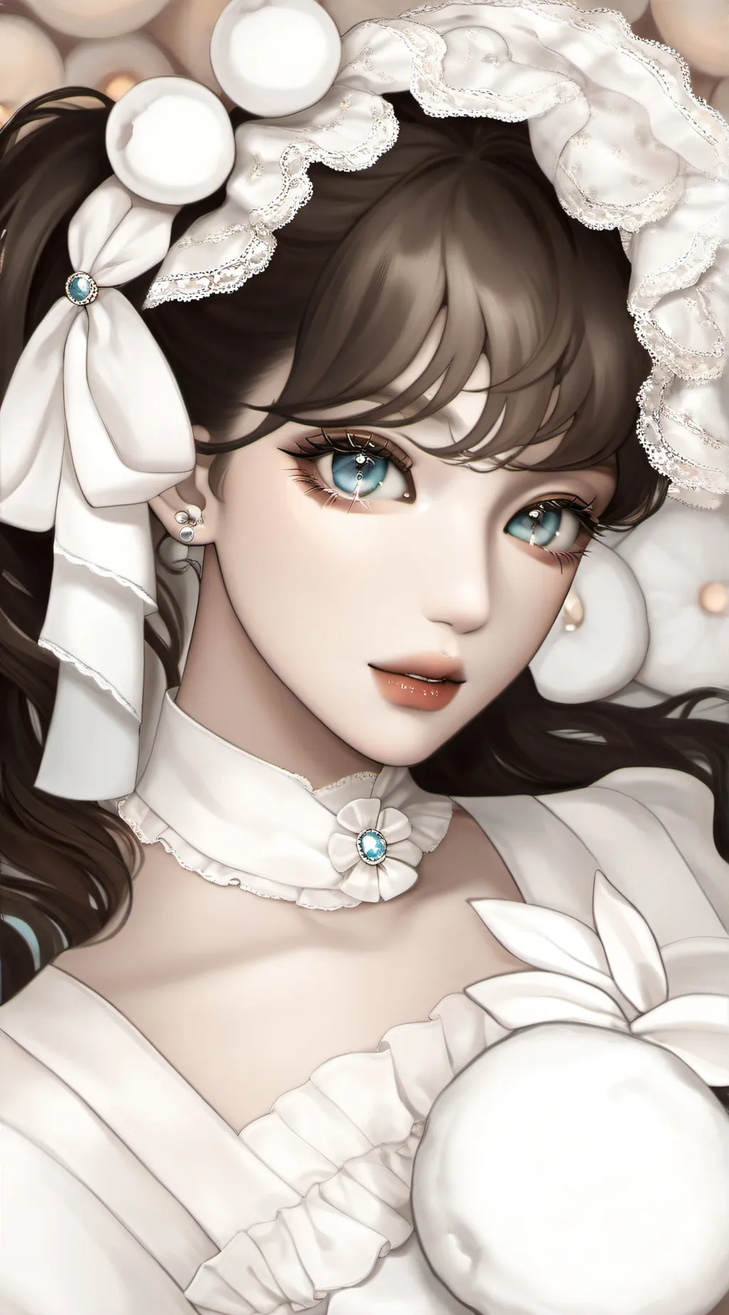 ai character: cute waiter background