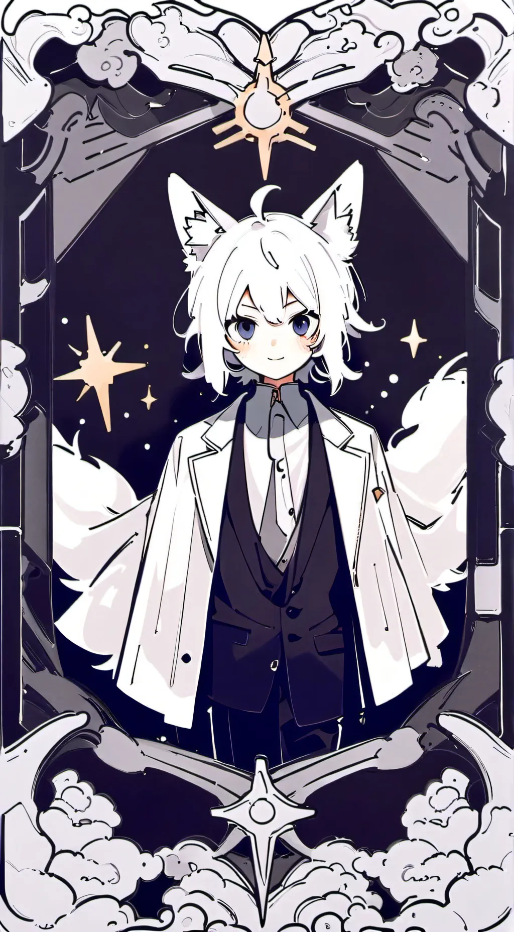 ai character: Snow background