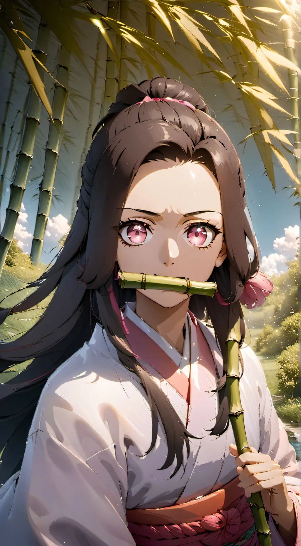 ai character: Nezuko background