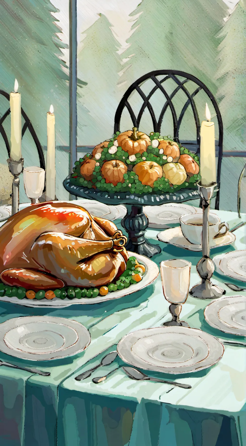 ai character: mha Thanksgiving  background