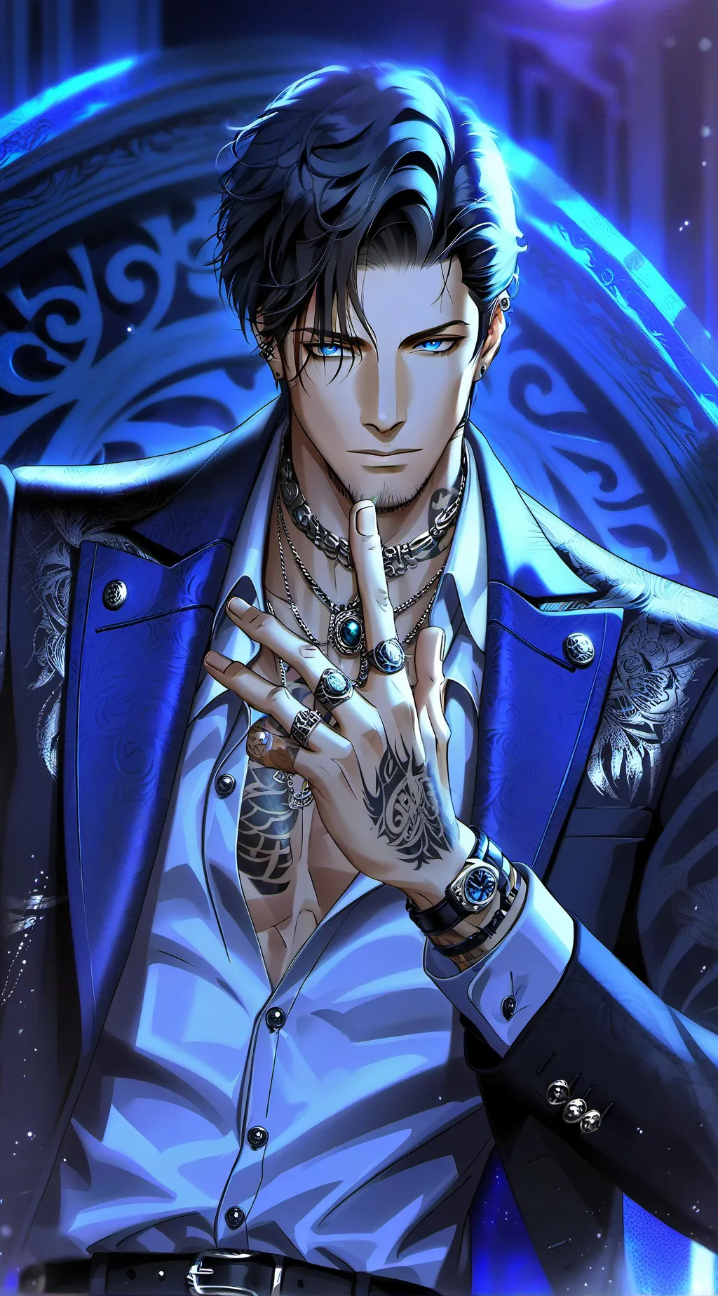 ai character: Apollo  background