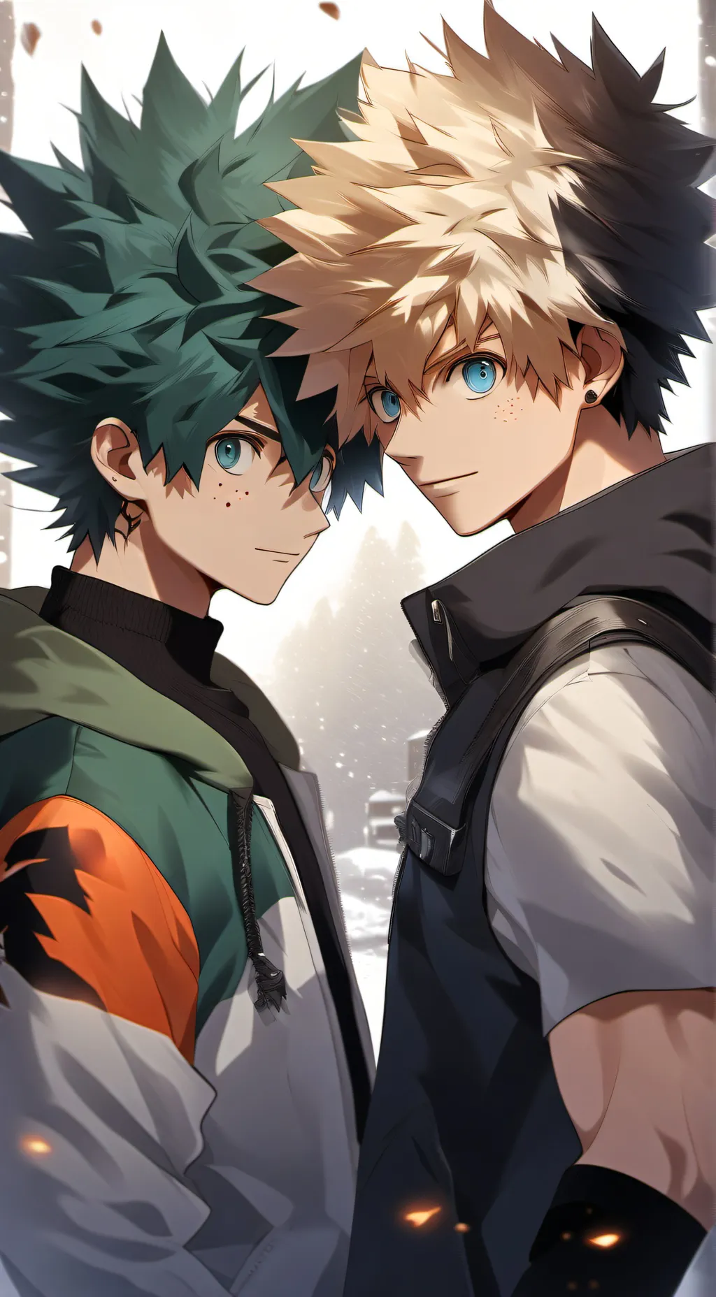 ai character: Aarón y Bruno background