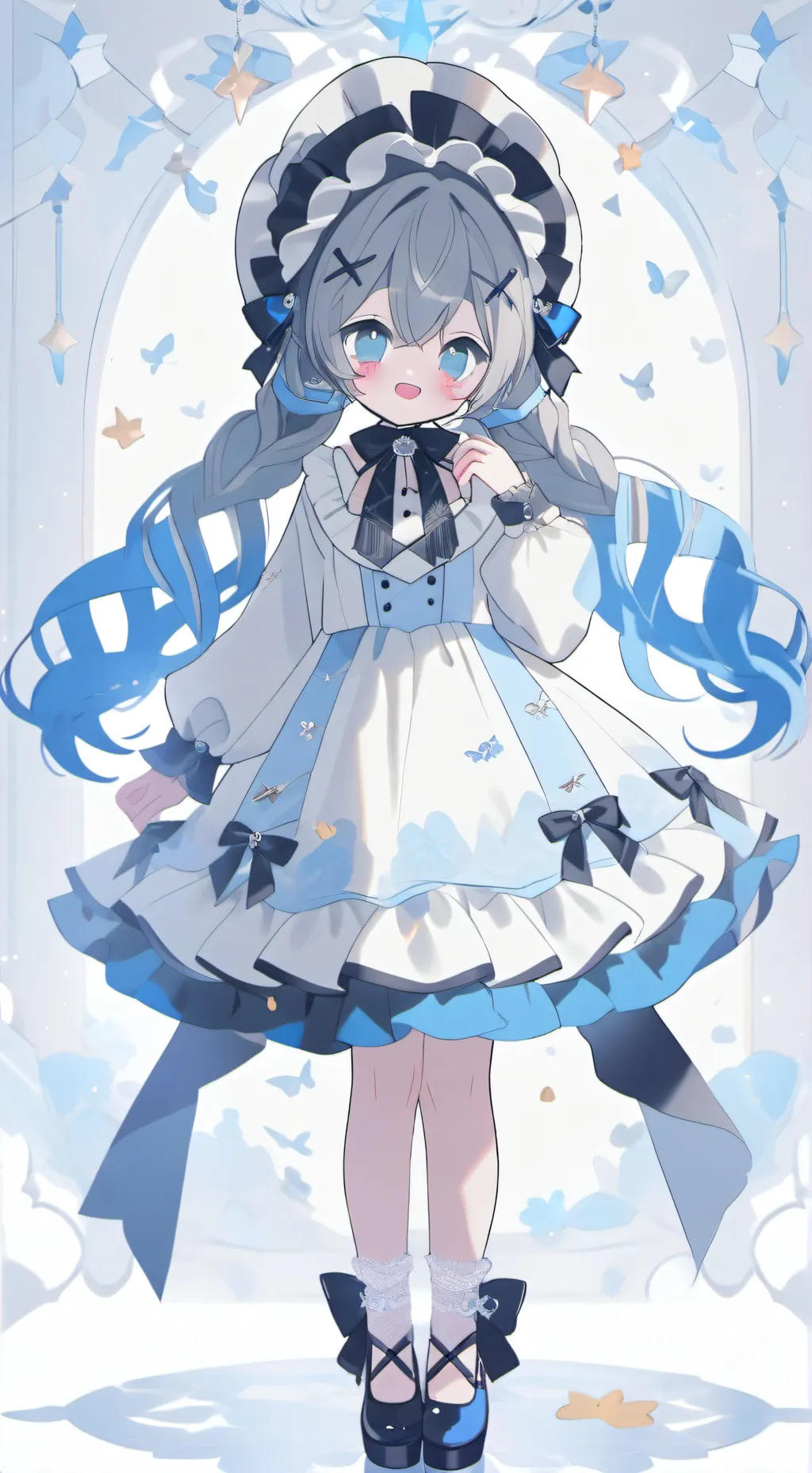 ai character: Kny hot spring background