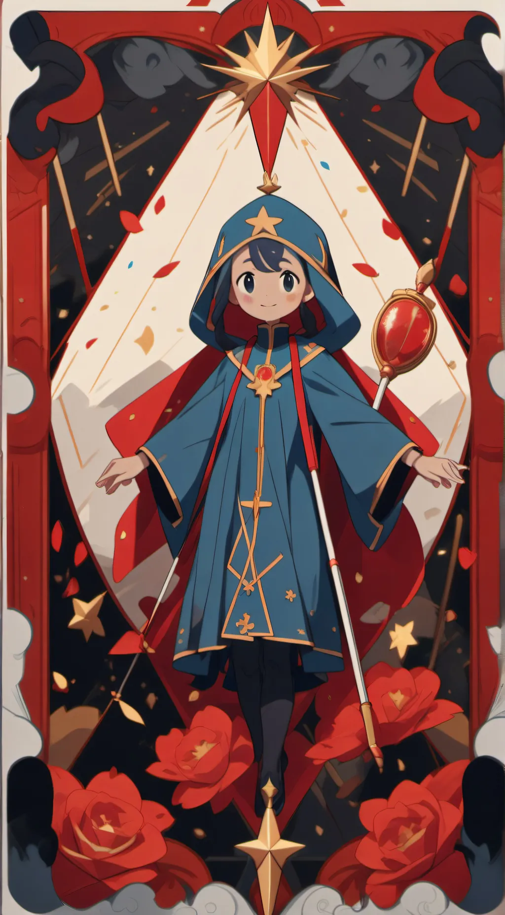 ai character: Blue background