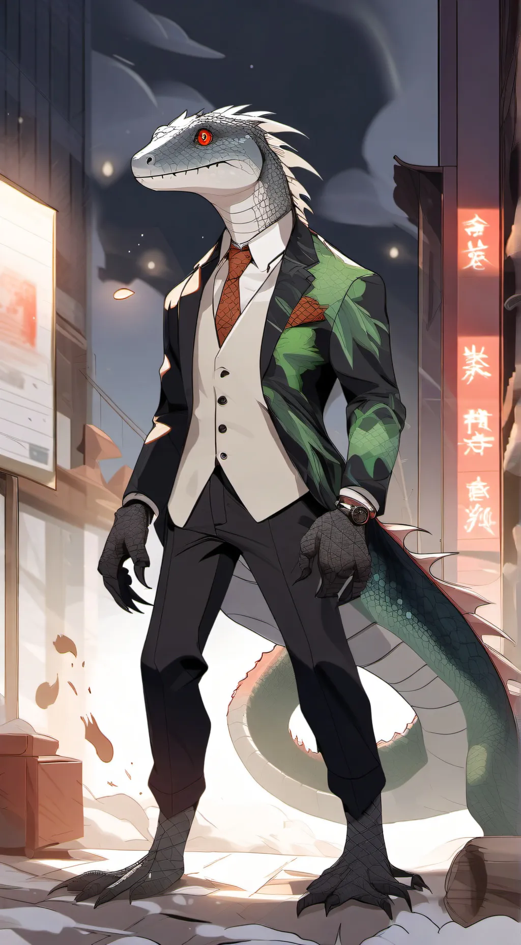 ai character: Shin Godzilla background