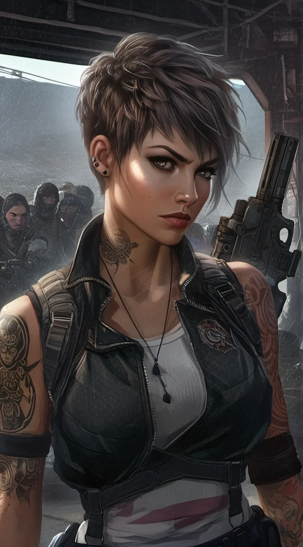ai character: Xenia  background