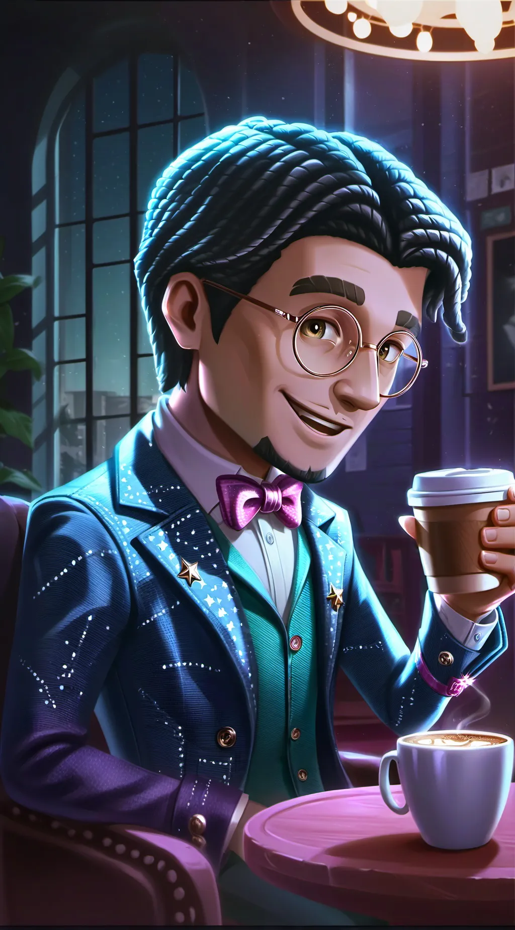 ai character: The Mirthful Philosopher background