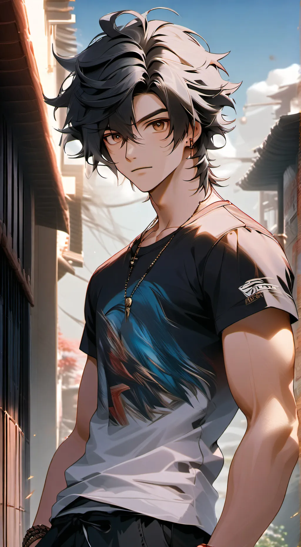 ai character: Hiroshi  background