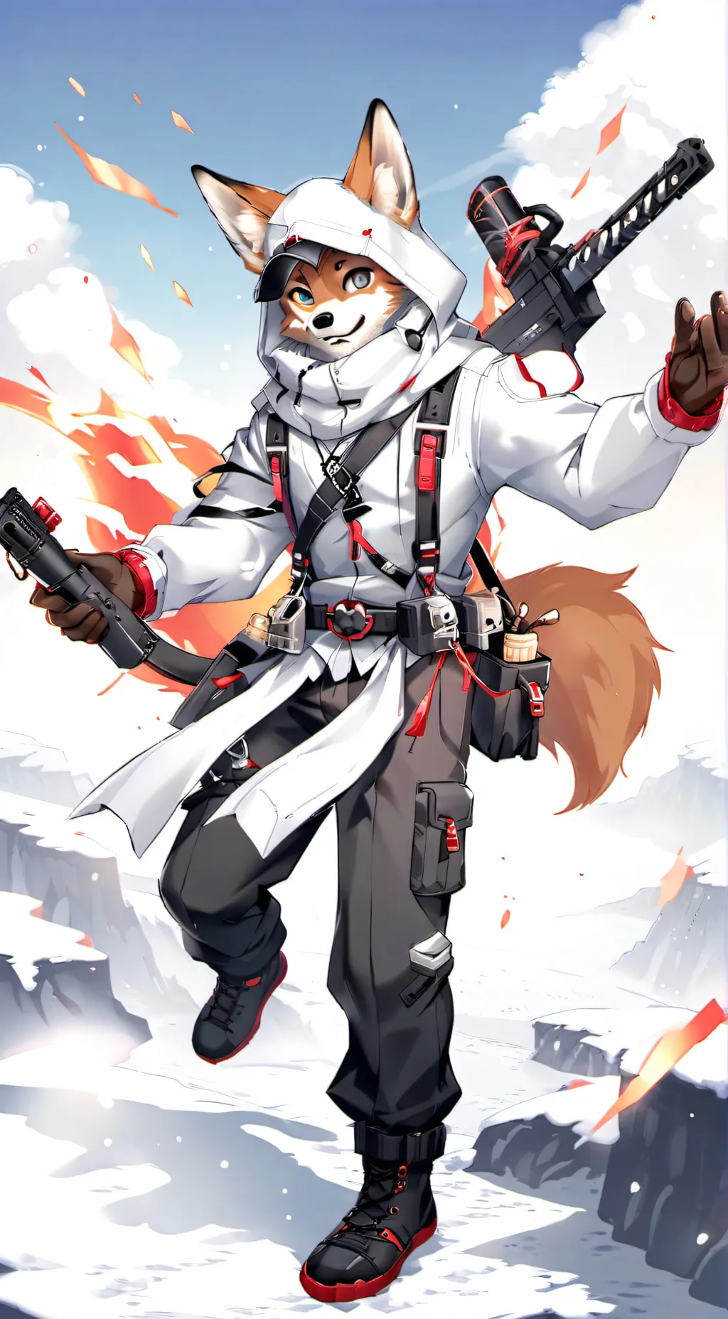 ai character: Horror furry background