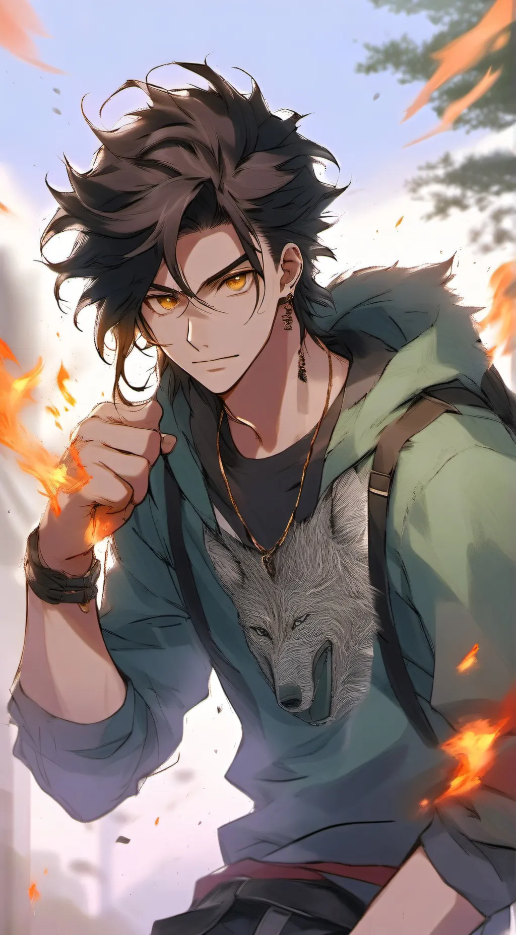 ai character: asher🔥🤪 background