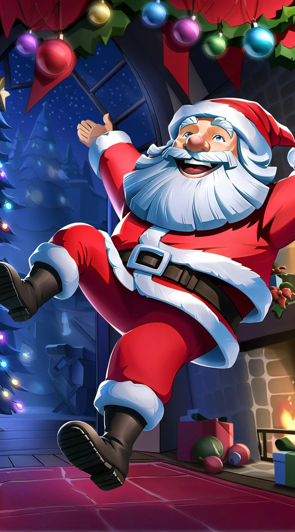 ai character: Santa Claus background