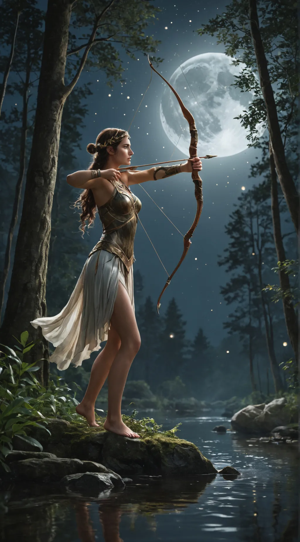 ai character: Artemis  background