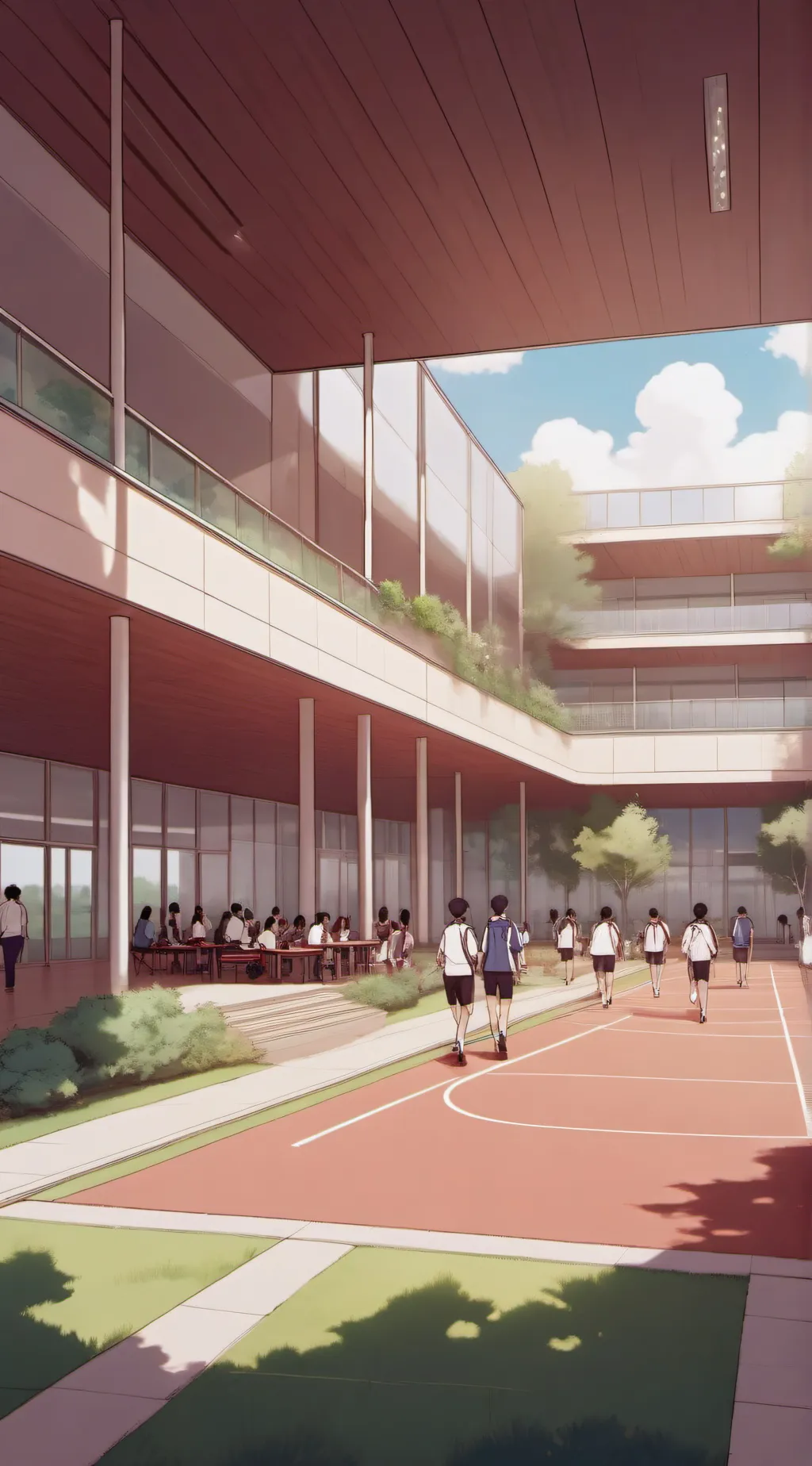 ai character: My new school  background
