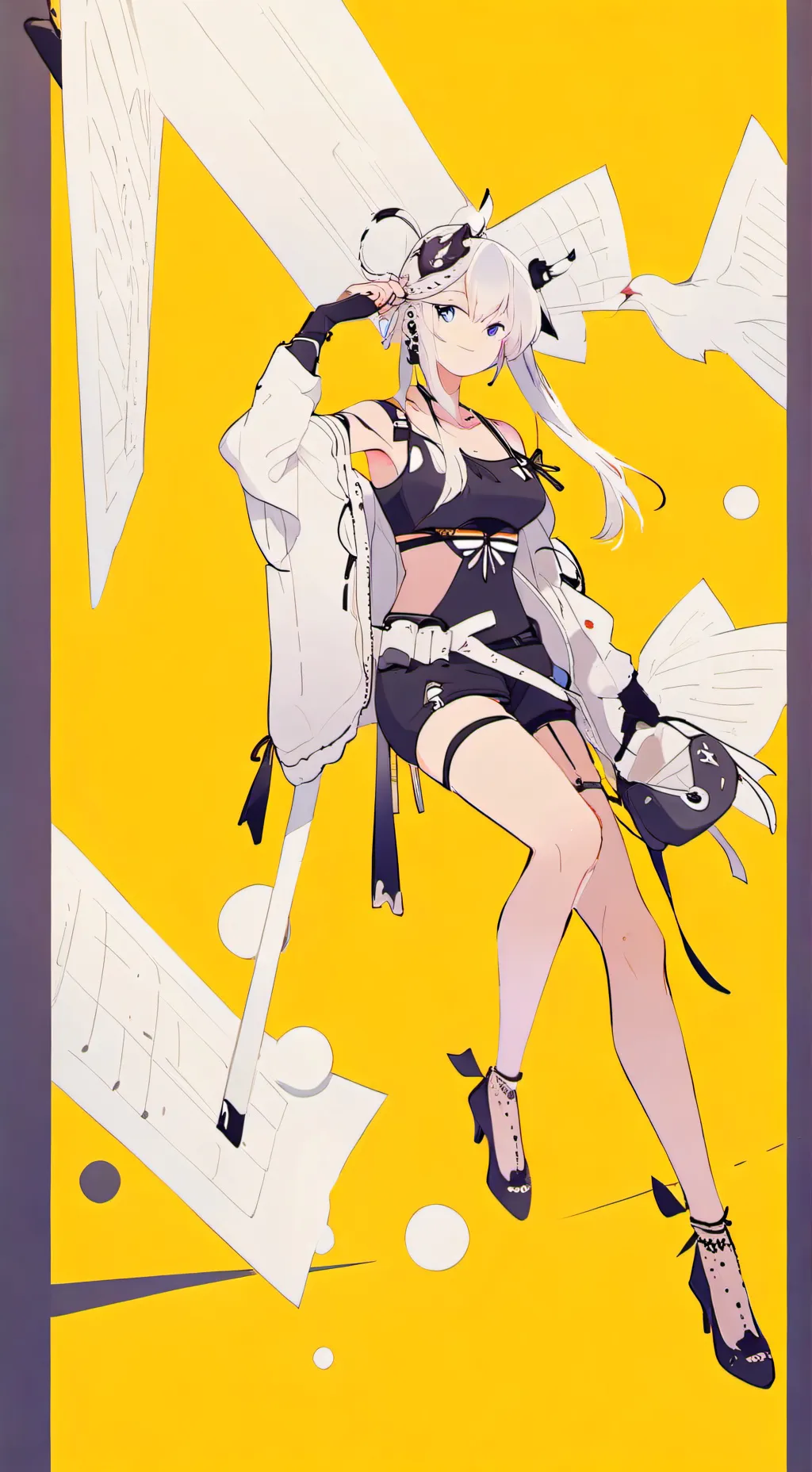 ai character: cute elf gf background
