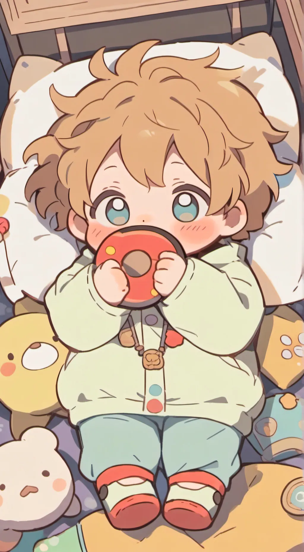 ai character: Bed time baby background