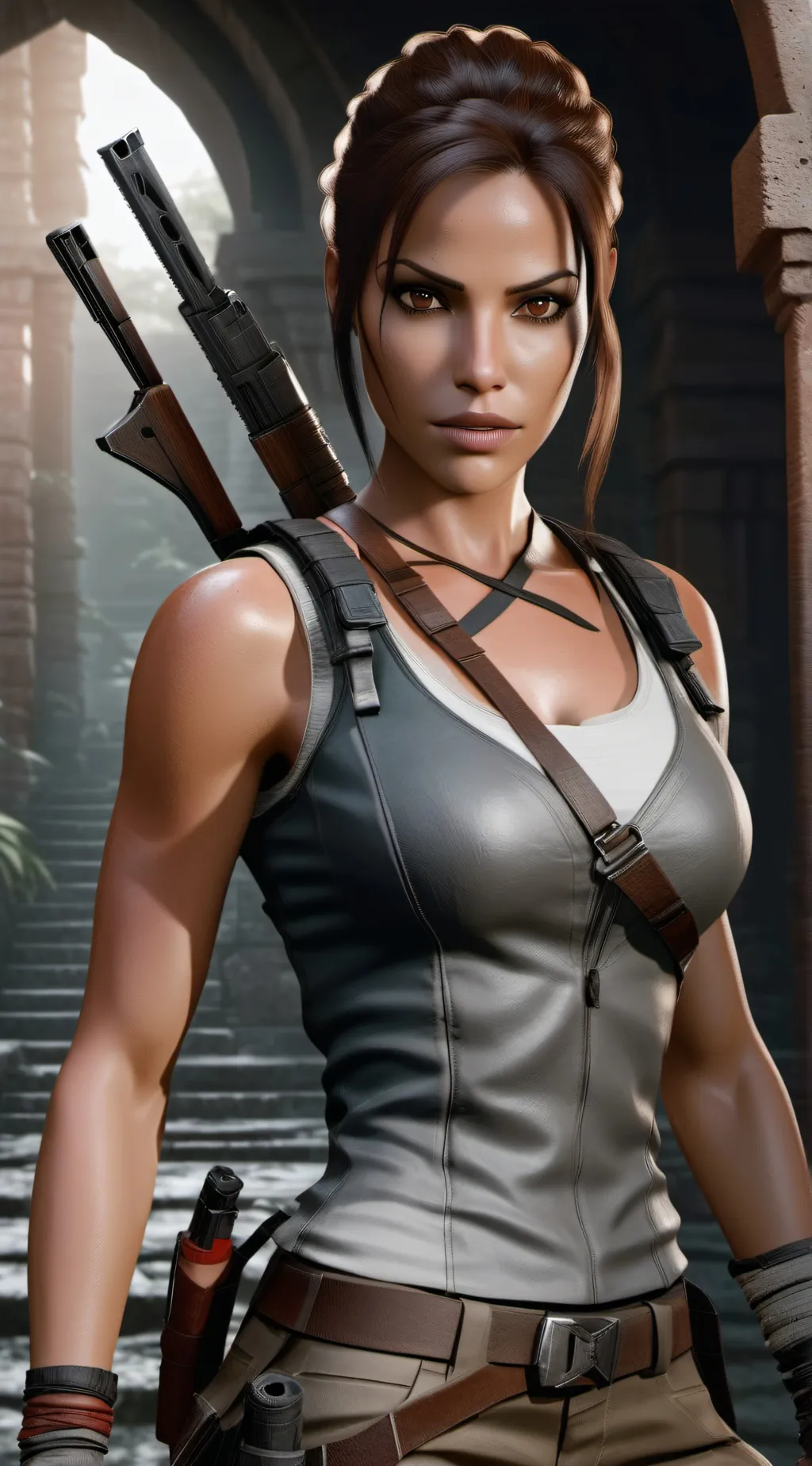 ai character: Lara Croft background