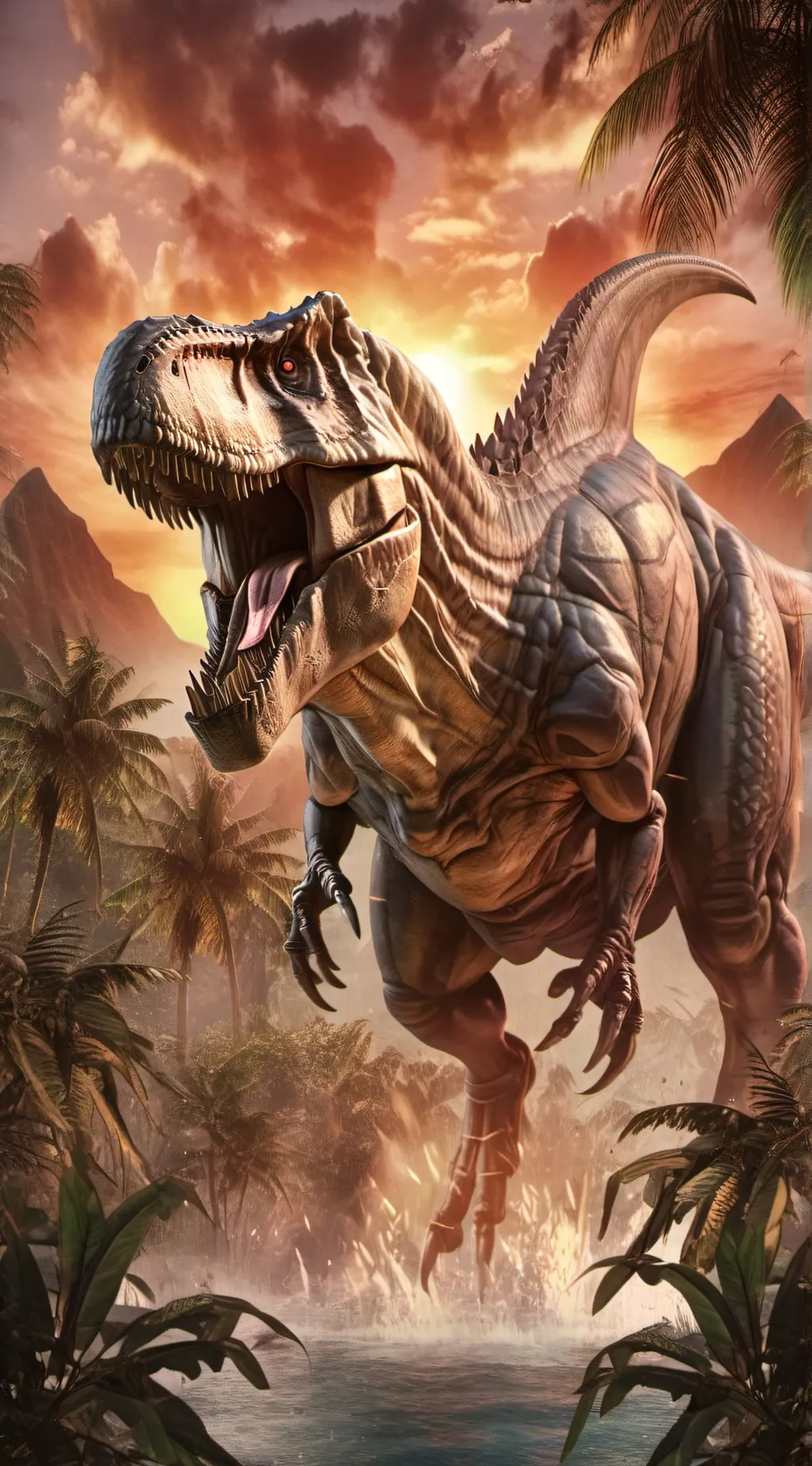 ai character: T rex background