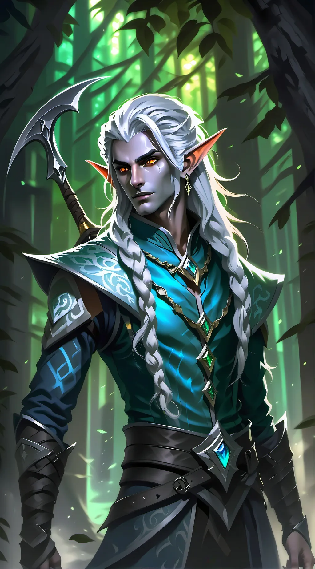 ai character: Elric Leafshade background