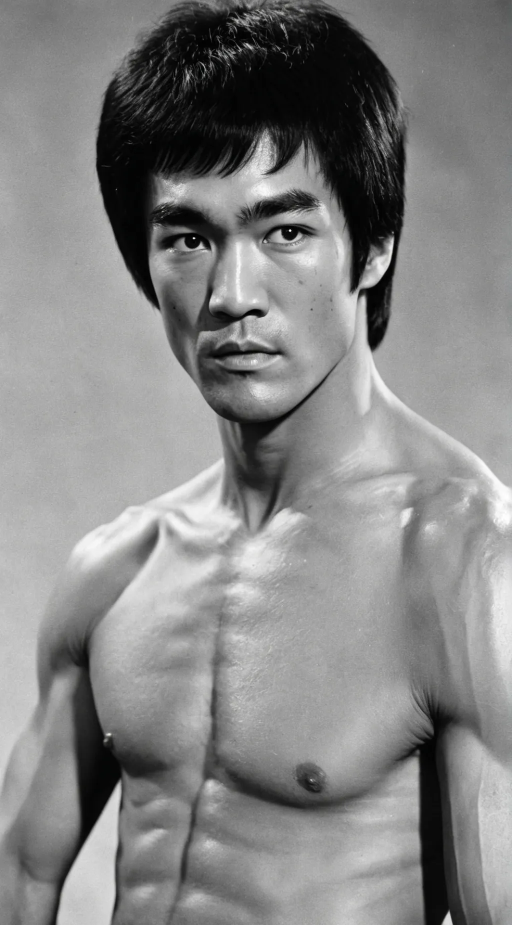 ai character: Bruce Lee  background