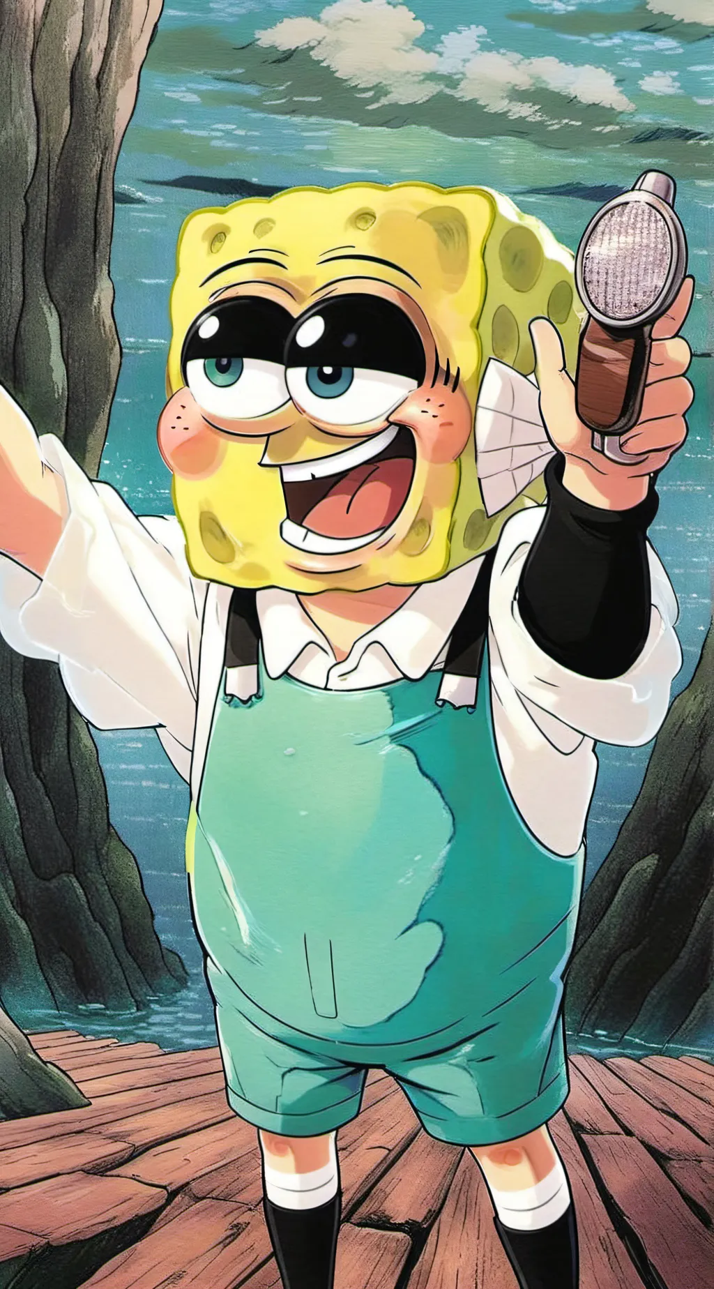 ai character: spongebob background