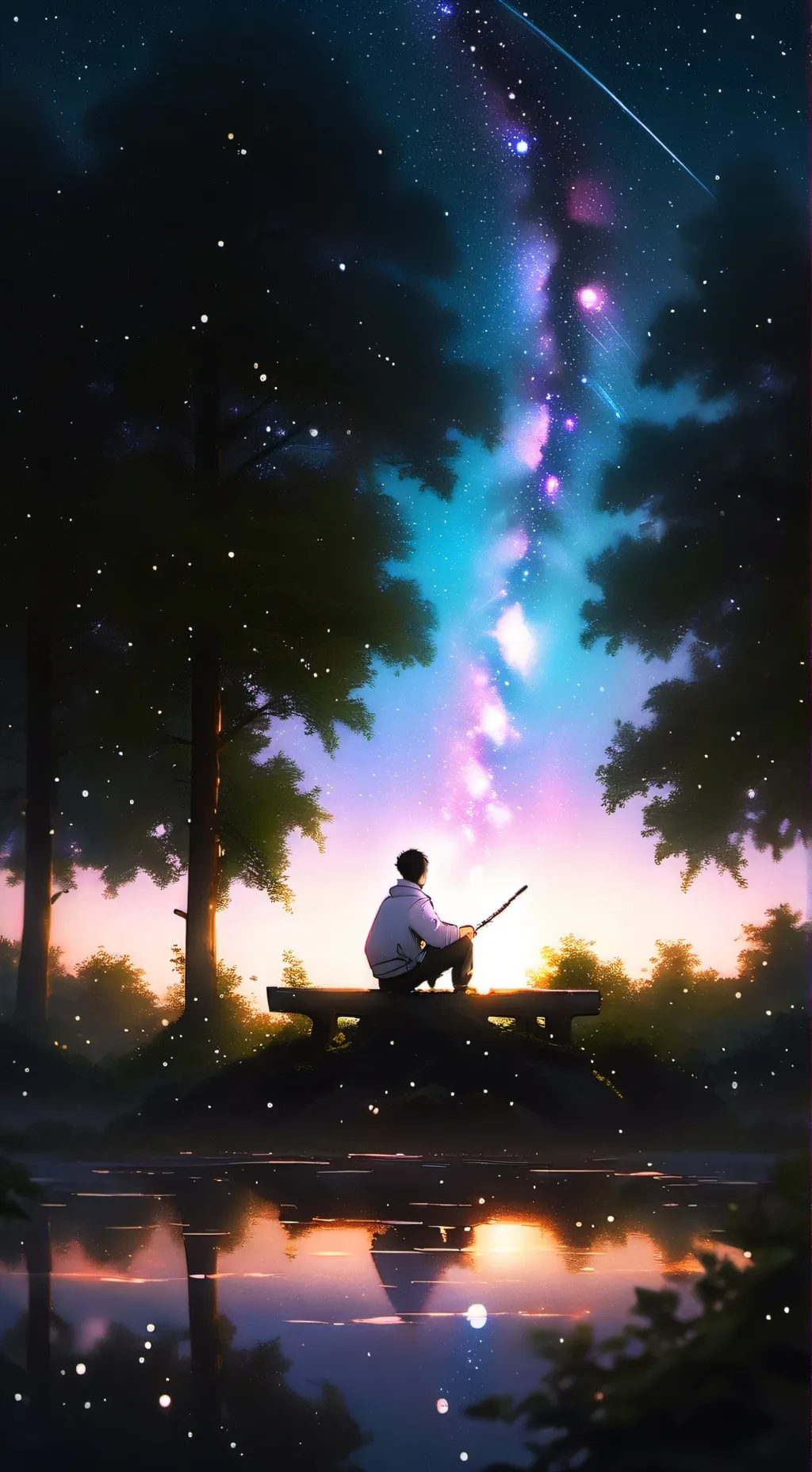 ai character: Fpe forest background