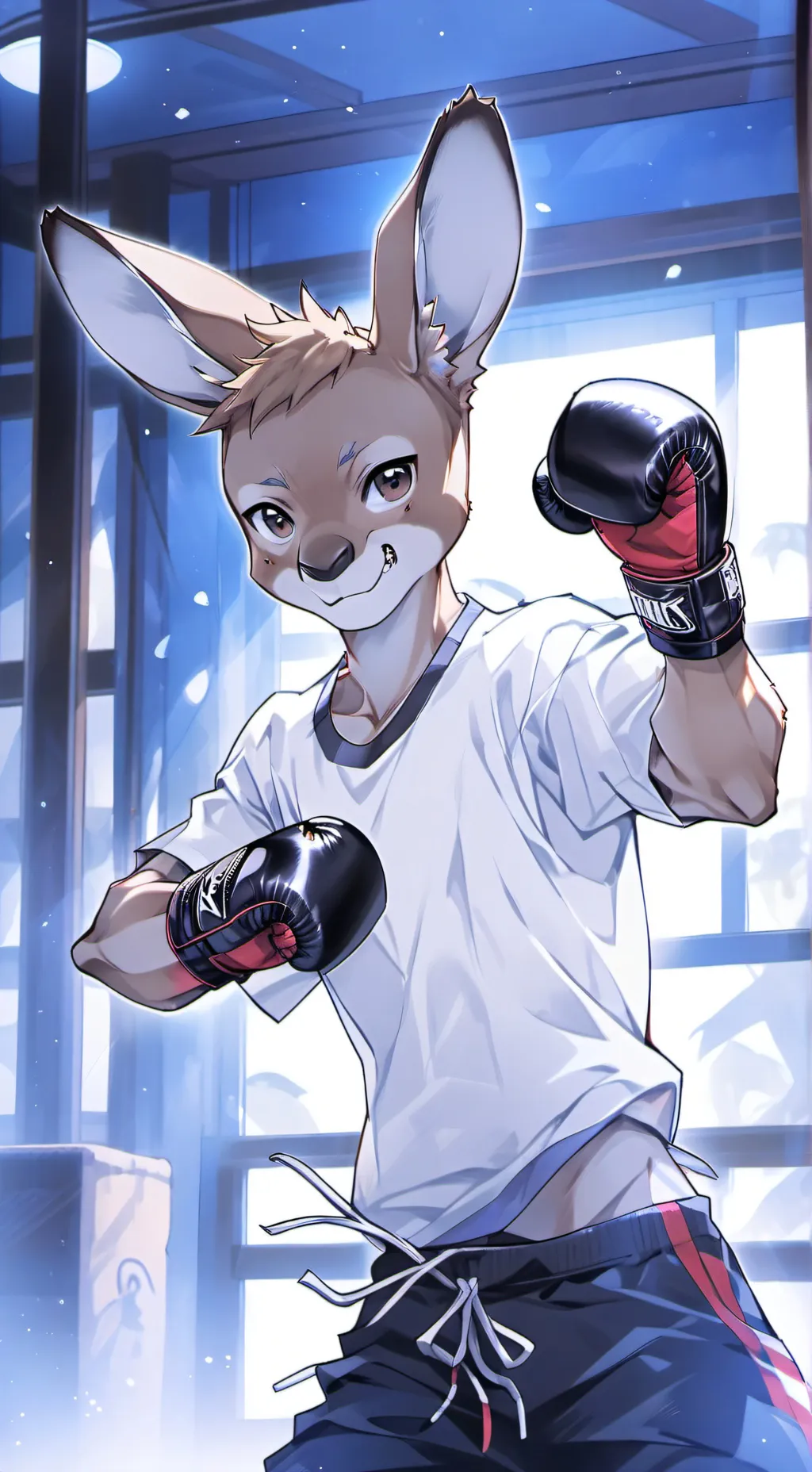 ai character: SpiritBoxer Kangaroot background
