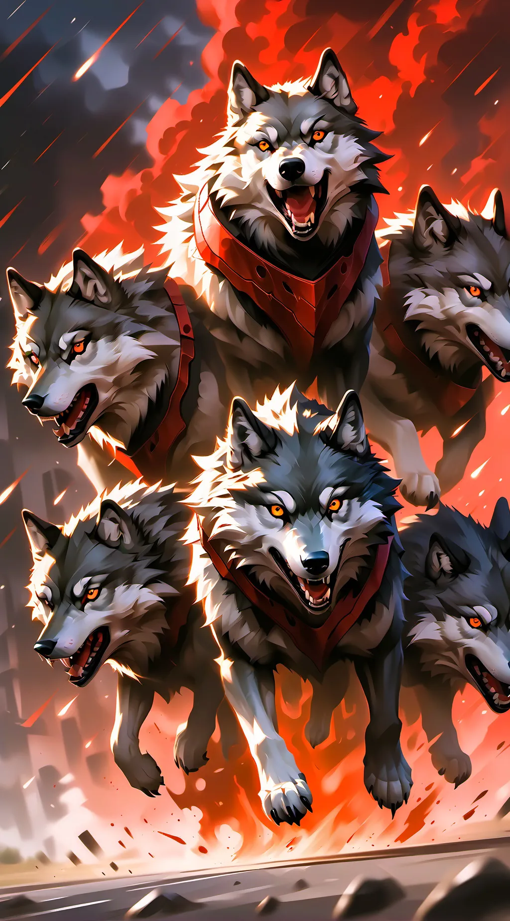 ai character: Blood wolves background