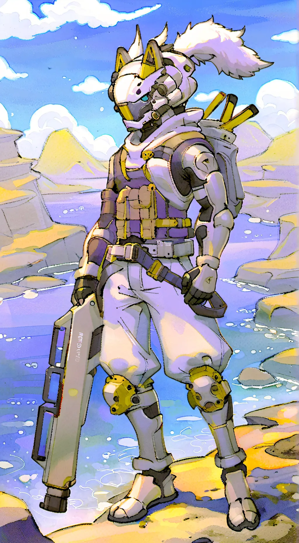 ai character: protogen background