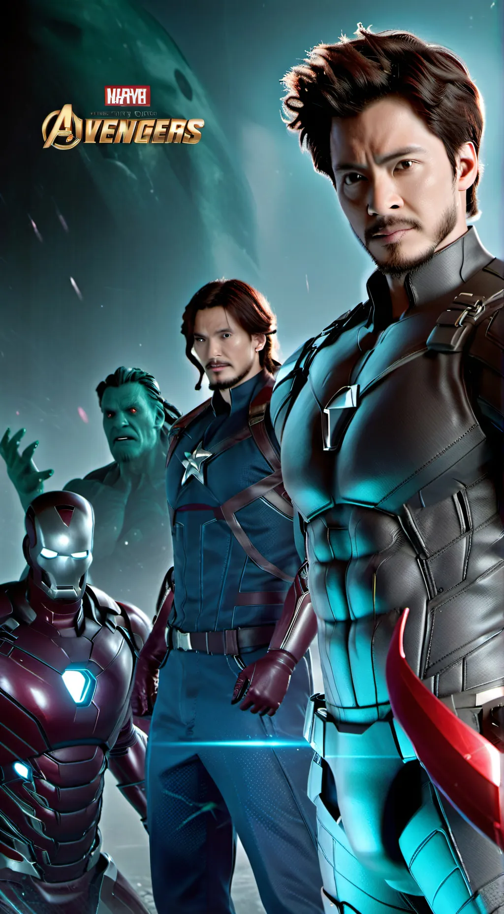 ai character: Avengers  background