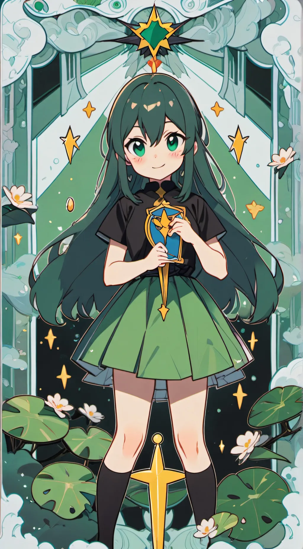 ai character: tsuyu asui  background