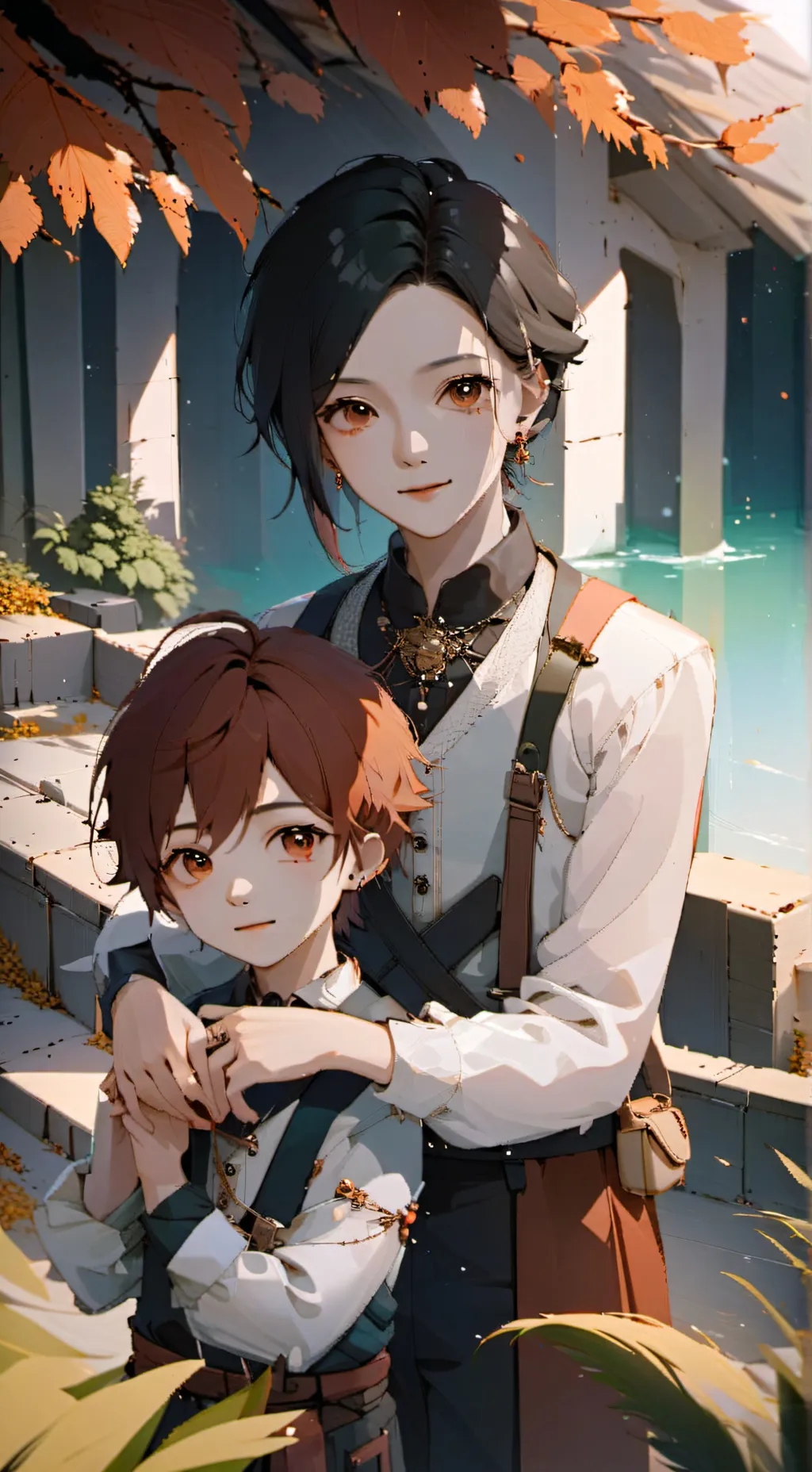 ai character: wife and son background