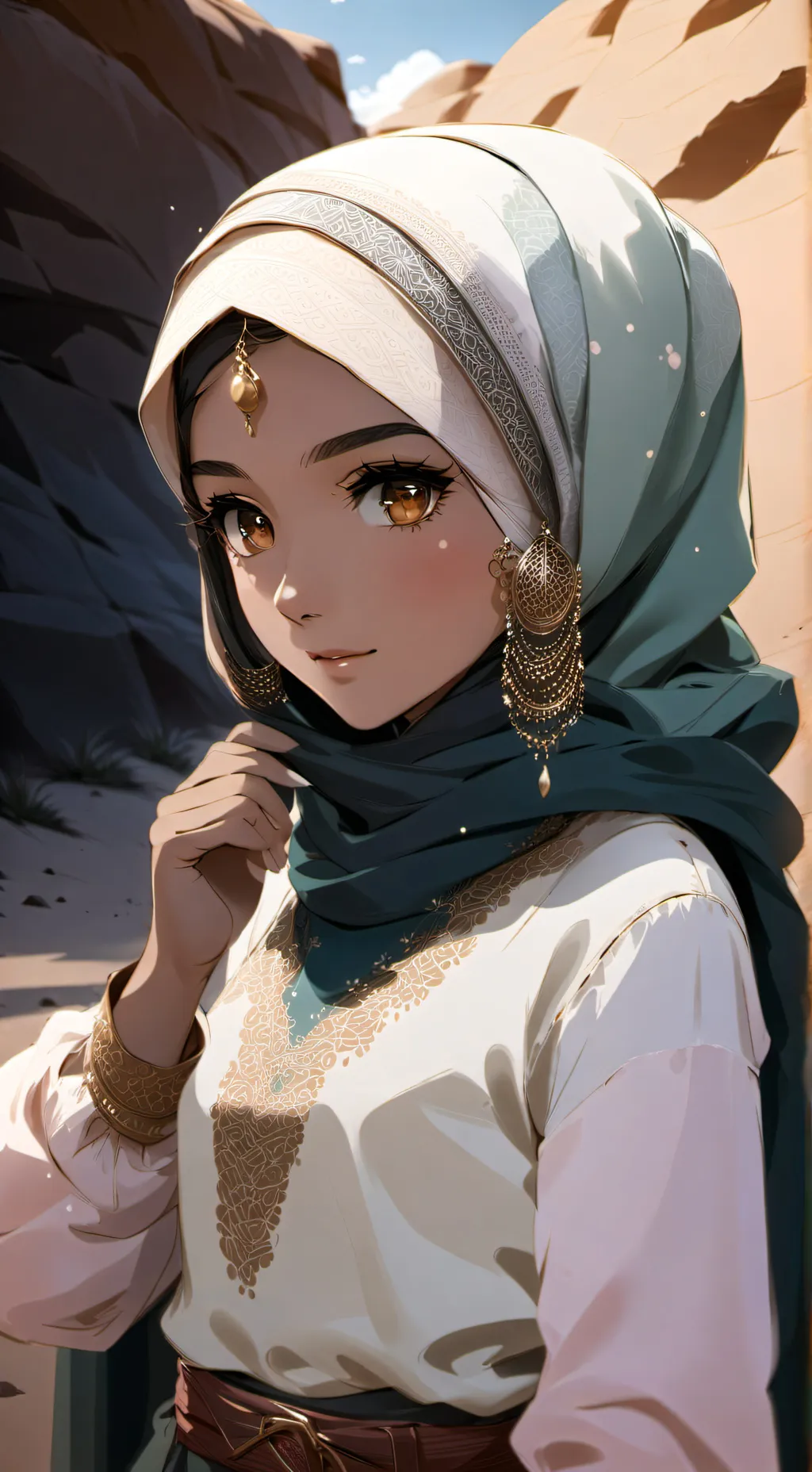 ai character: Nesrine Lamis background