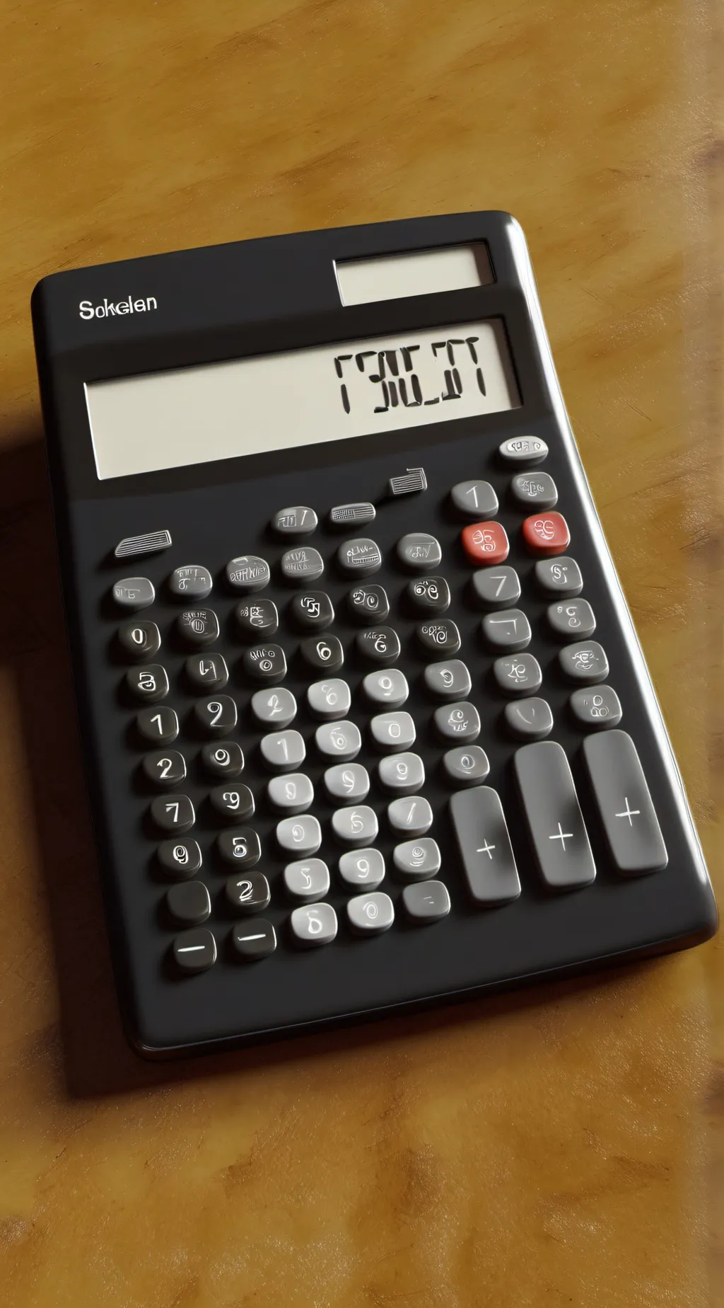 ai character: calculator background