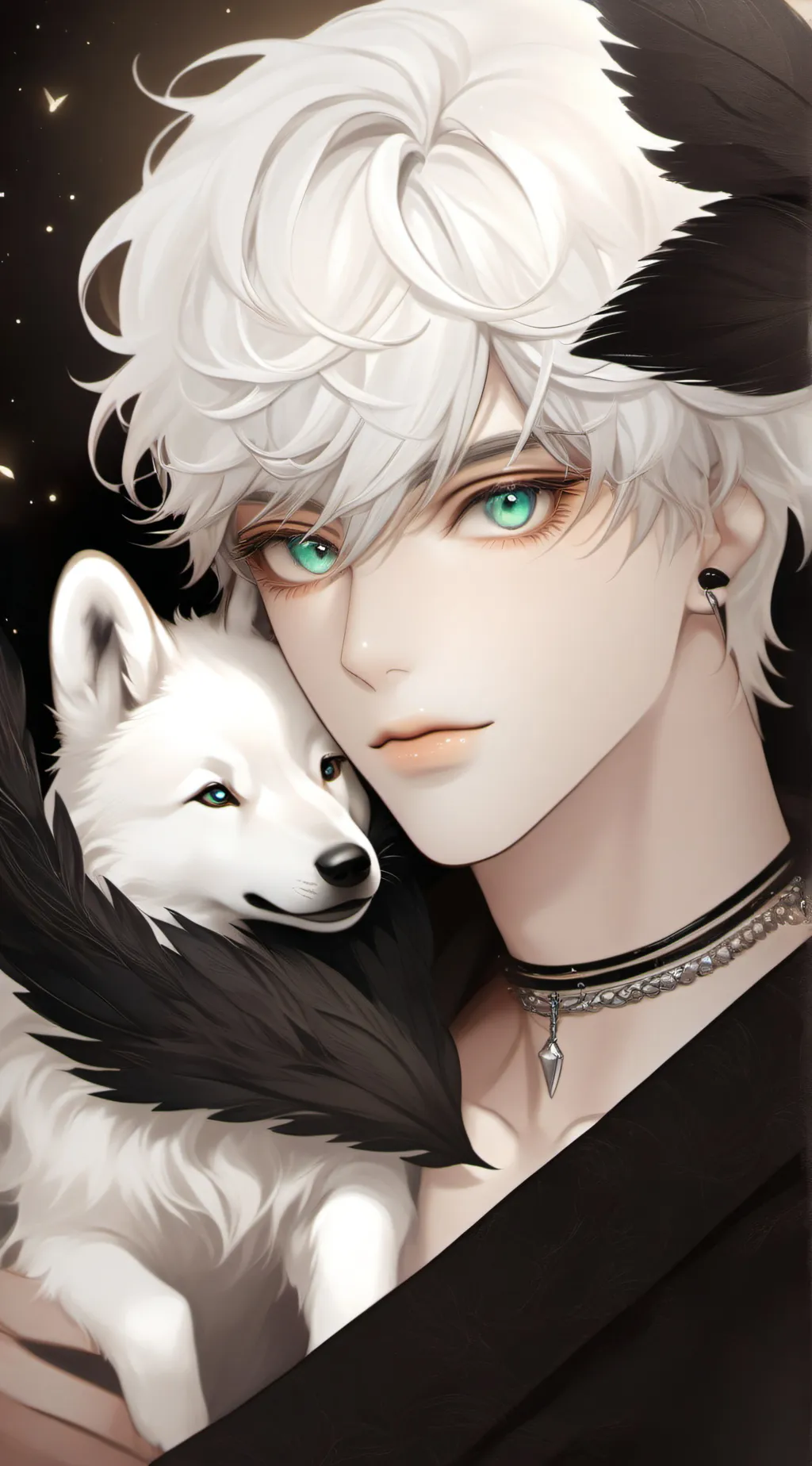 ai character: 🖤🐺 Hideki🐺🖤 background