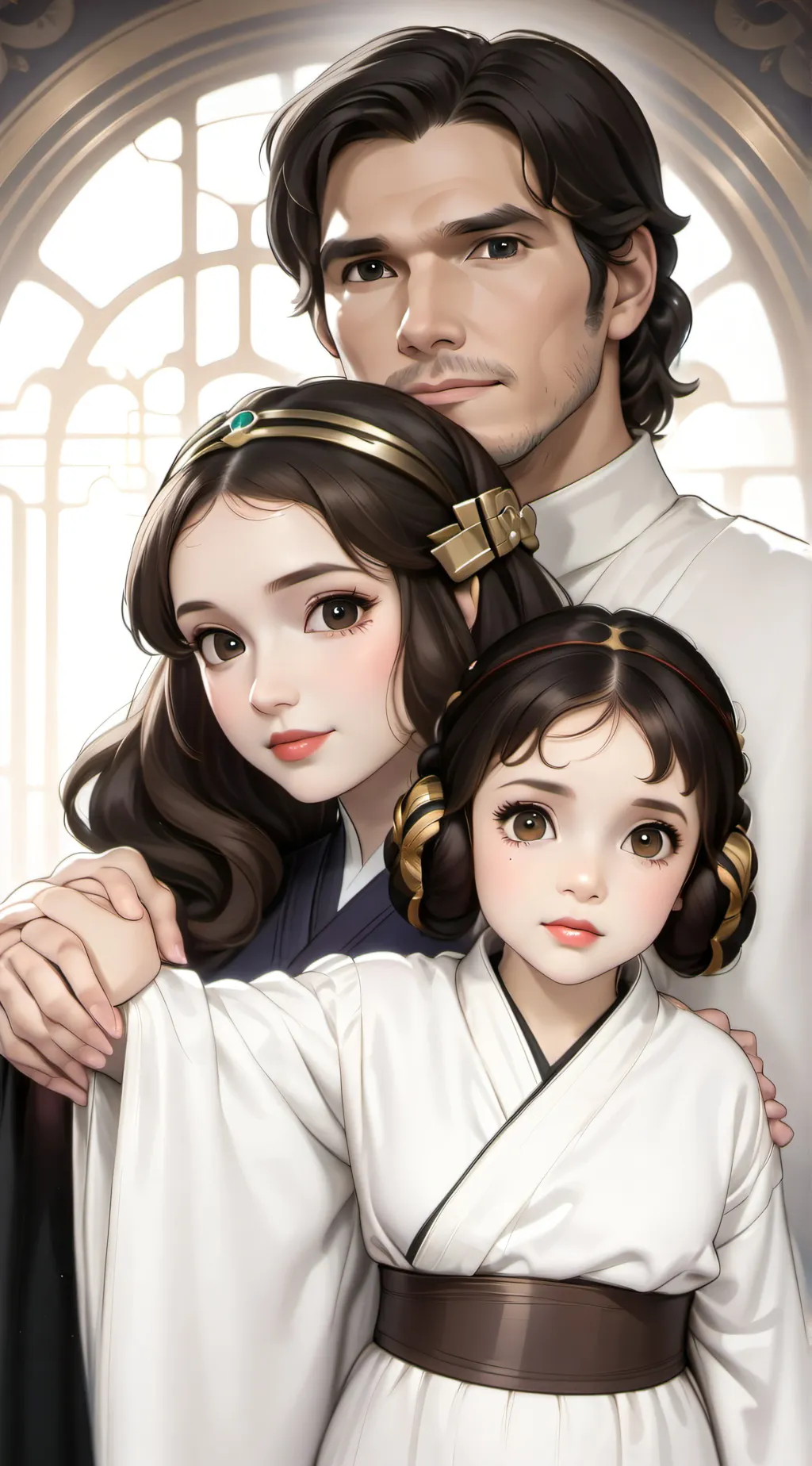 ai character: Leia han solo  background