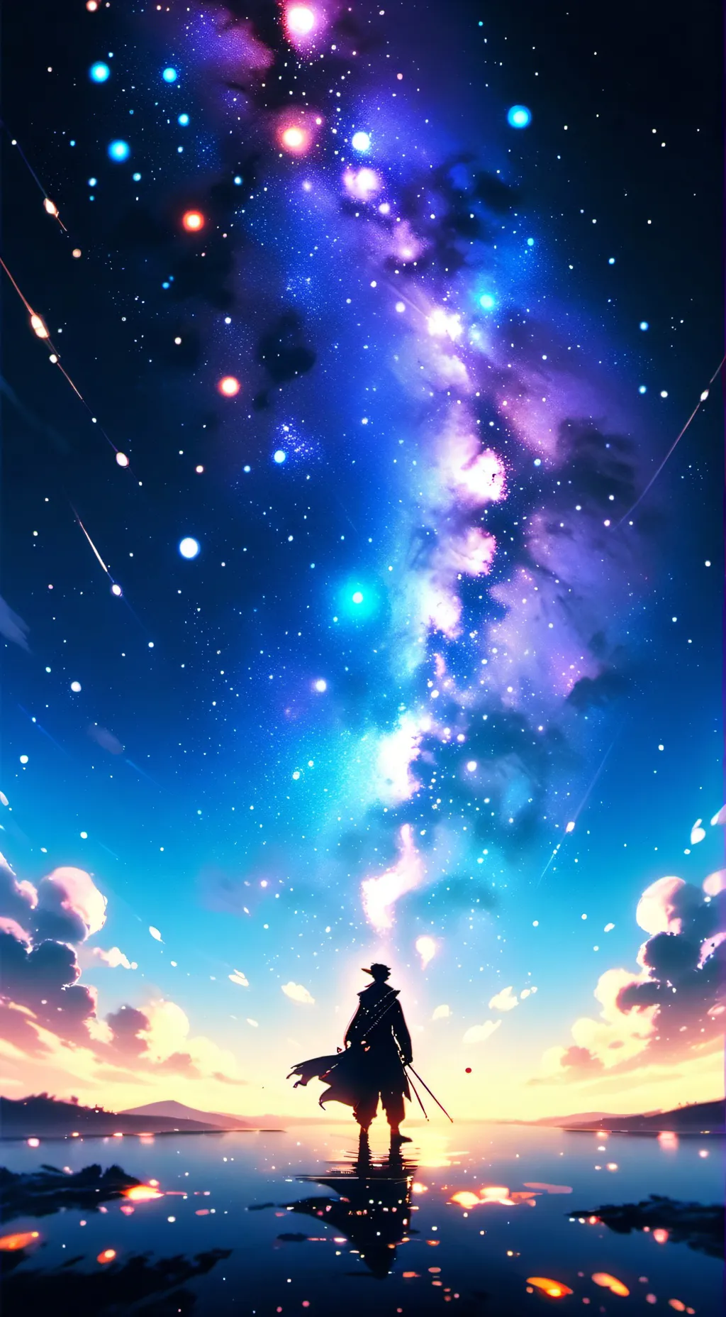 ai character: Galaxy ￼ background