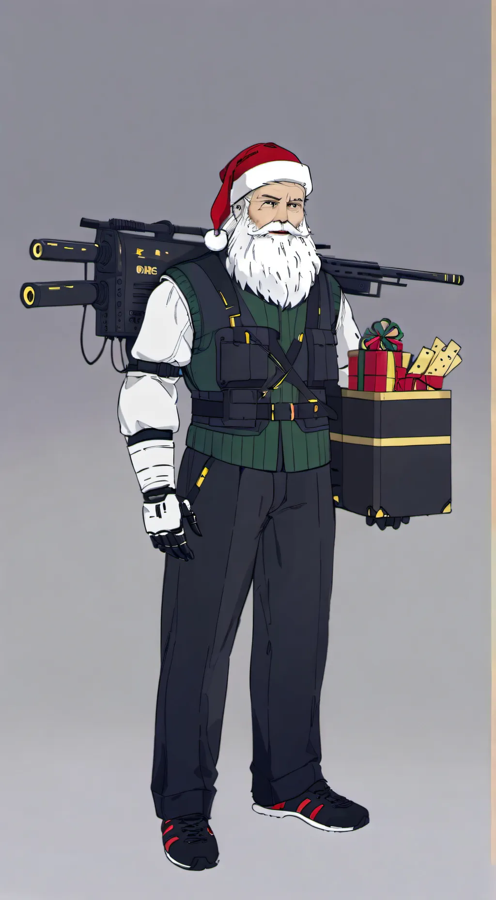 ai character: MD christmas  background