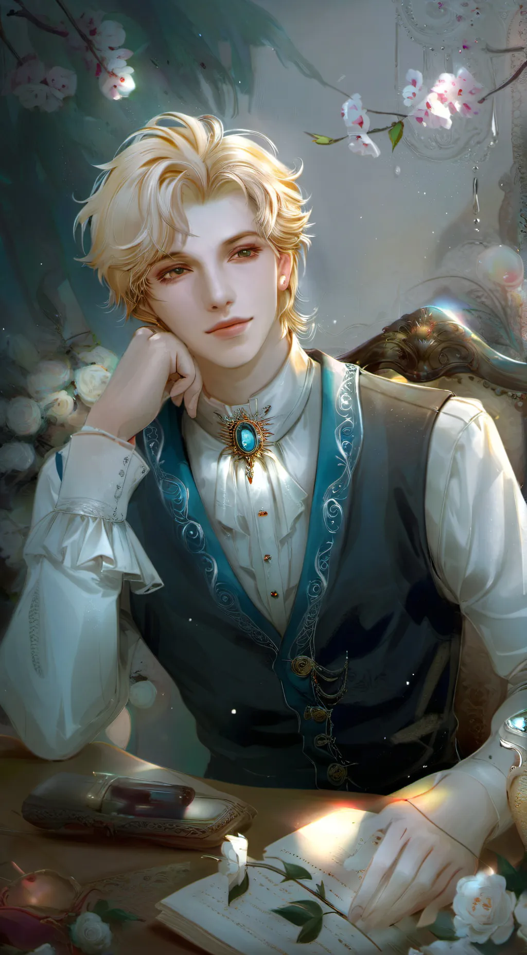 ai character: 💐~Glinton~💐 background