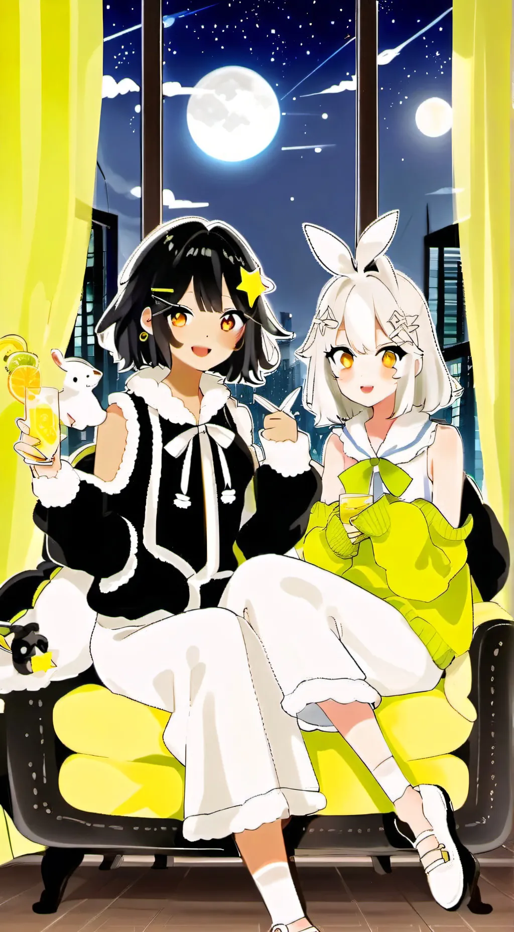 ai character: Diane and Nina  background