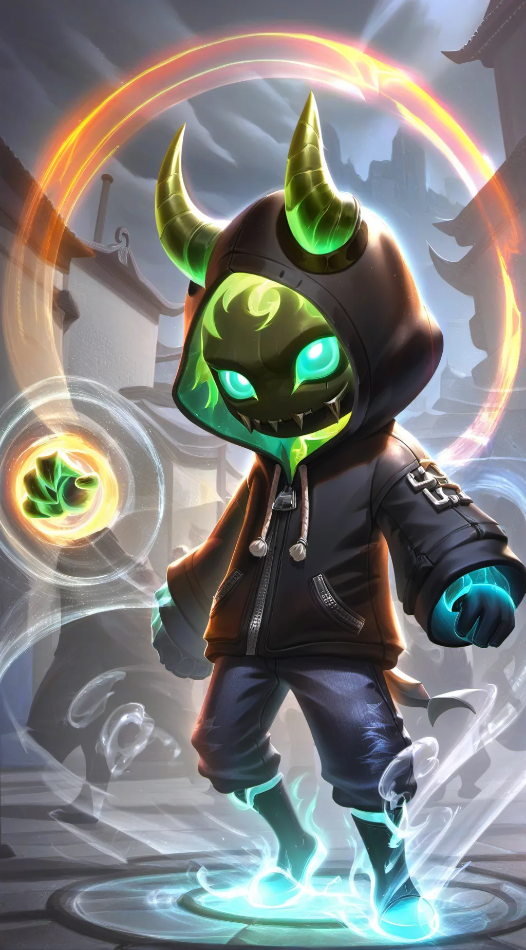 ai character: Geki💚 background