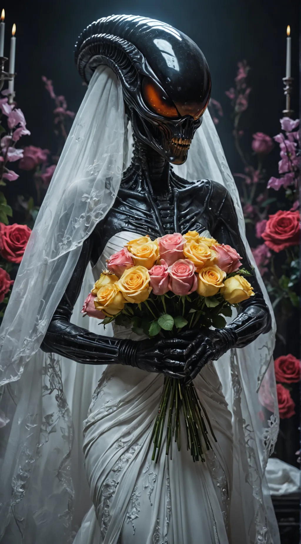 ai character: Xenomorph Queen background