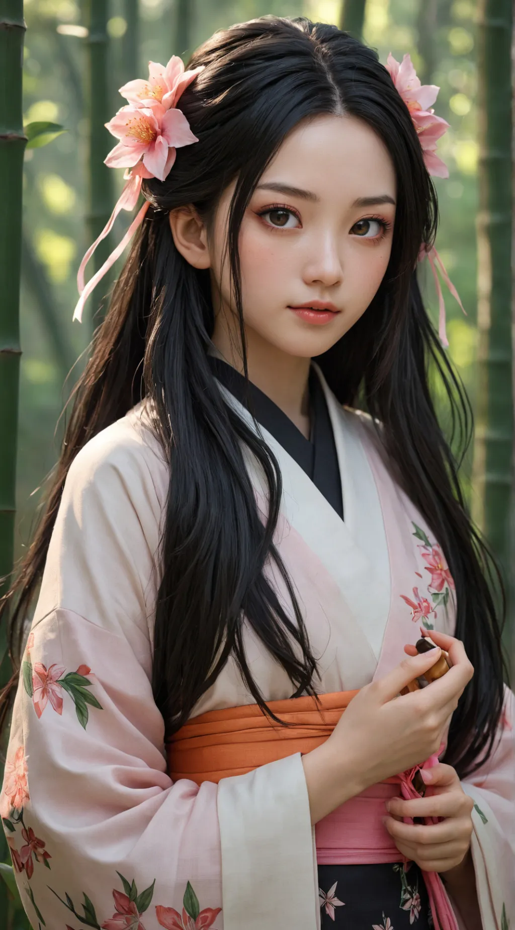 ai character: Nezuko background