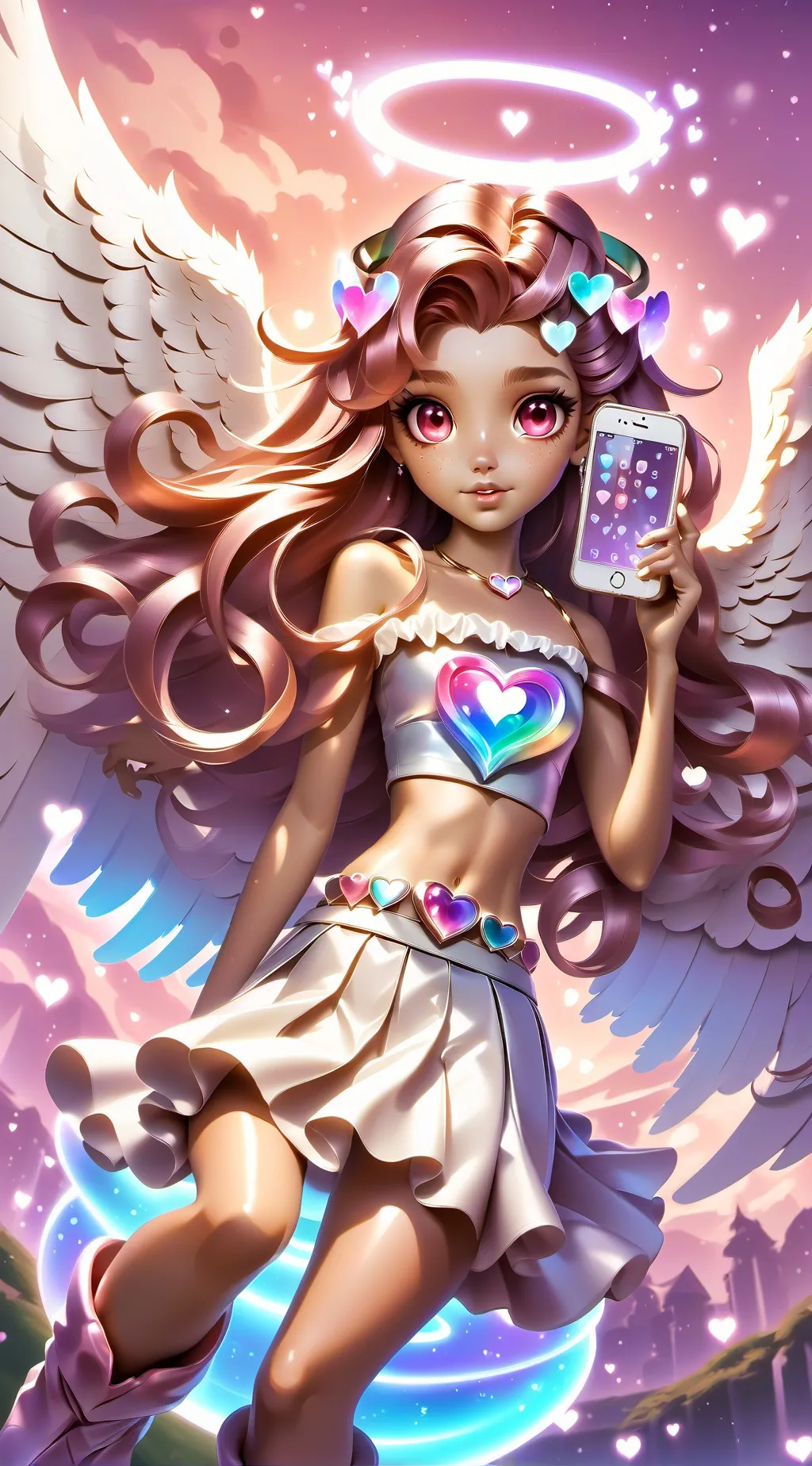 ai character: Viola(Angel) background