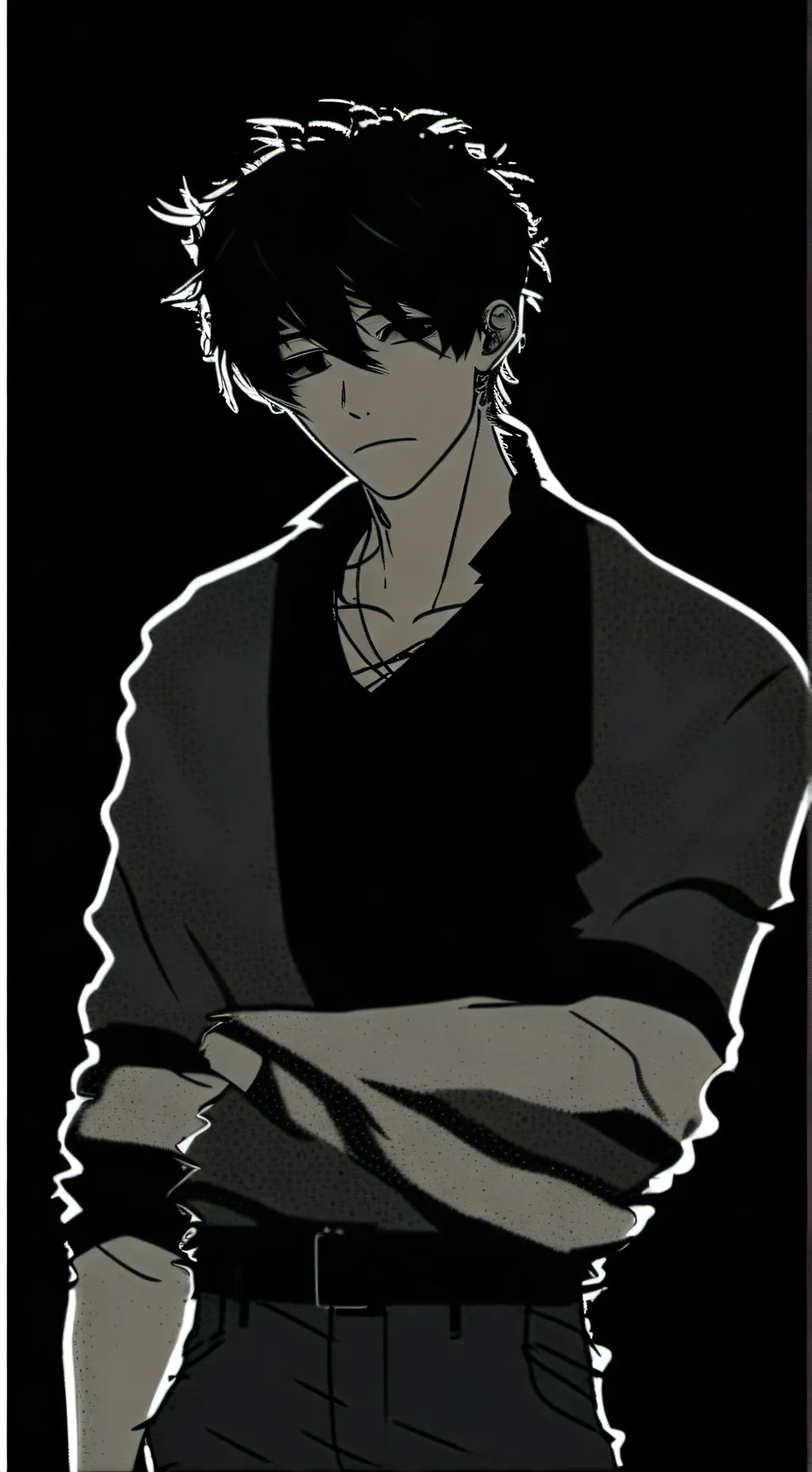 ai character: emo boy (max) background