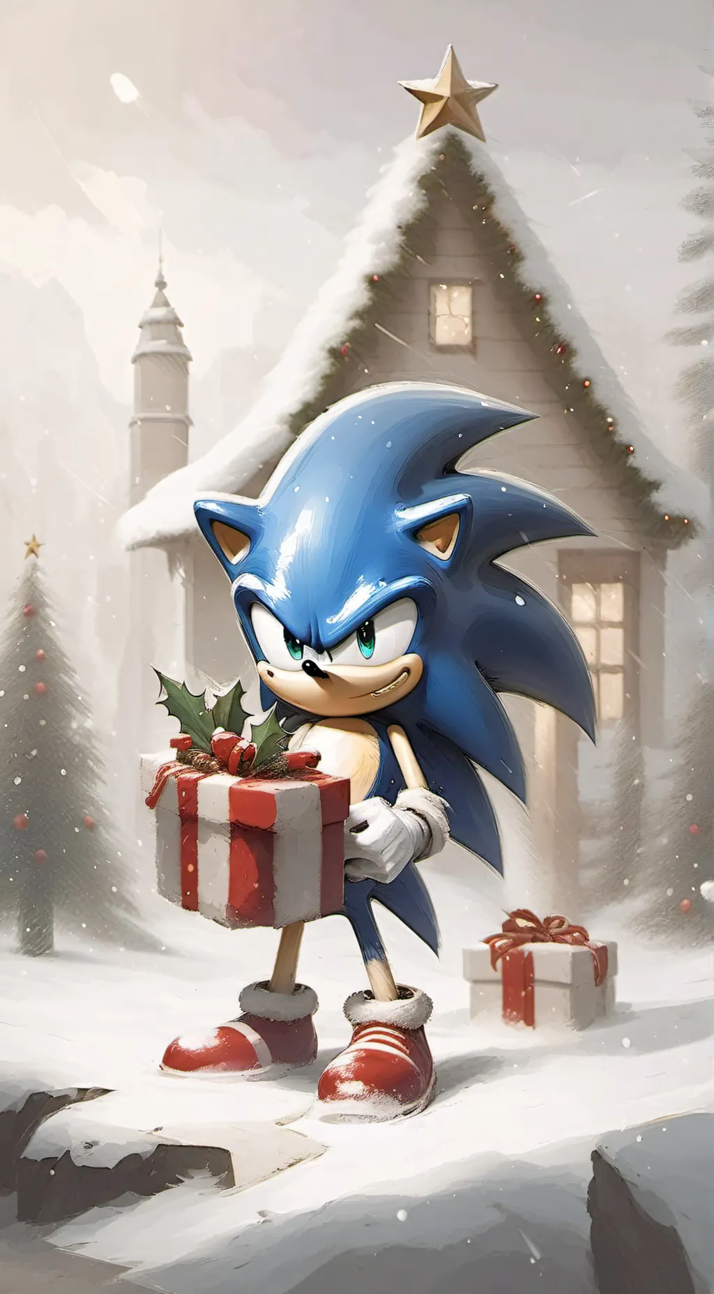 ai character: Sonic crew (Xmas) background