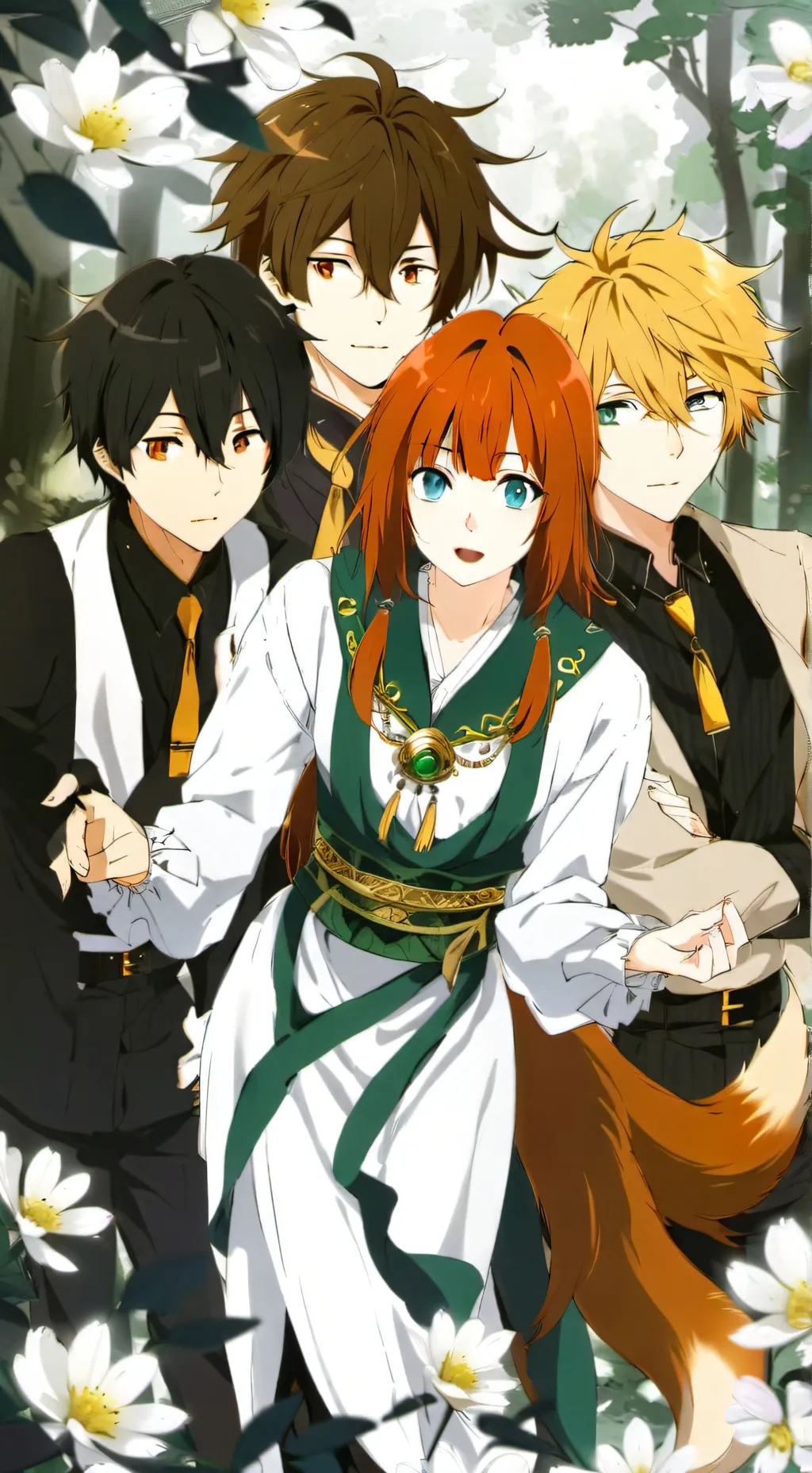 ai character: the three foxes background